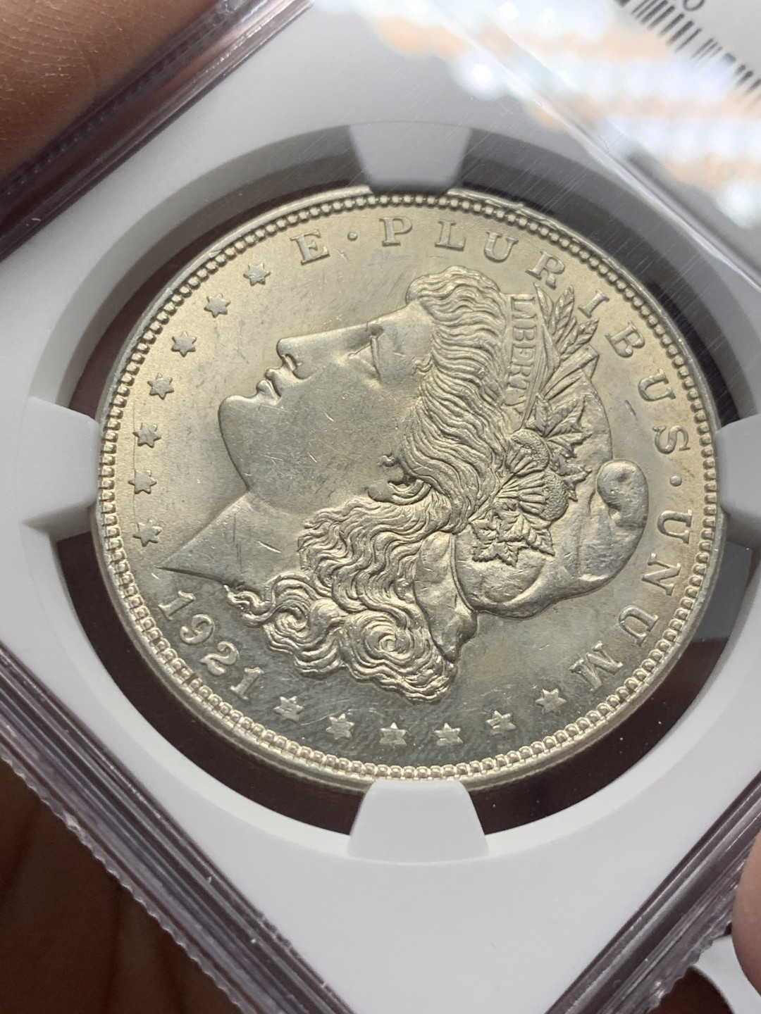 《竞宝斋》第136场-周日，周一连拍 (全场包邮) NGC-MS62 1921 美国摩根1美元 银币
