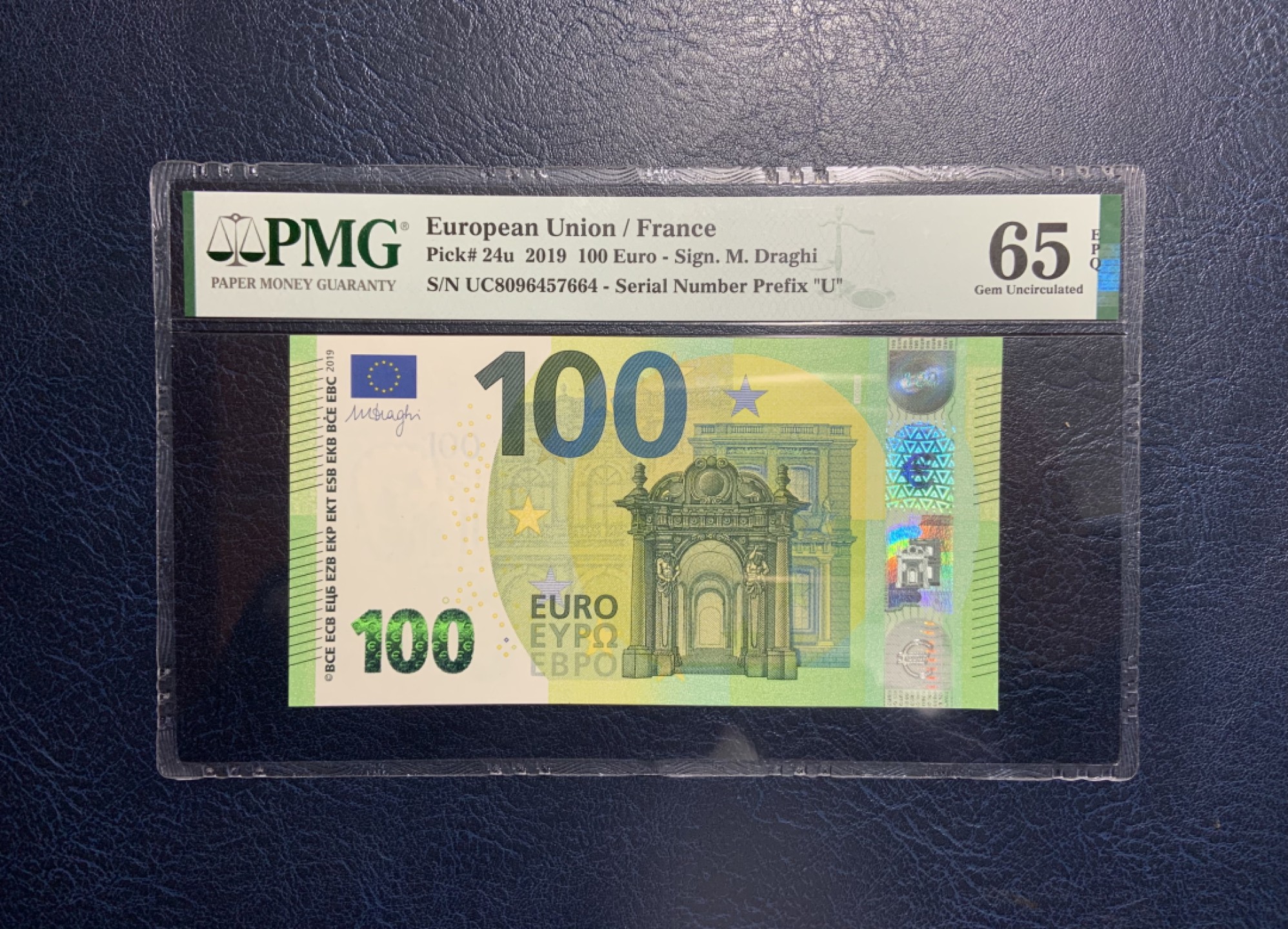 收藏联盟Quantum Auction 第233期拍卖 欧盟国家法国2019年100元 PMG65 