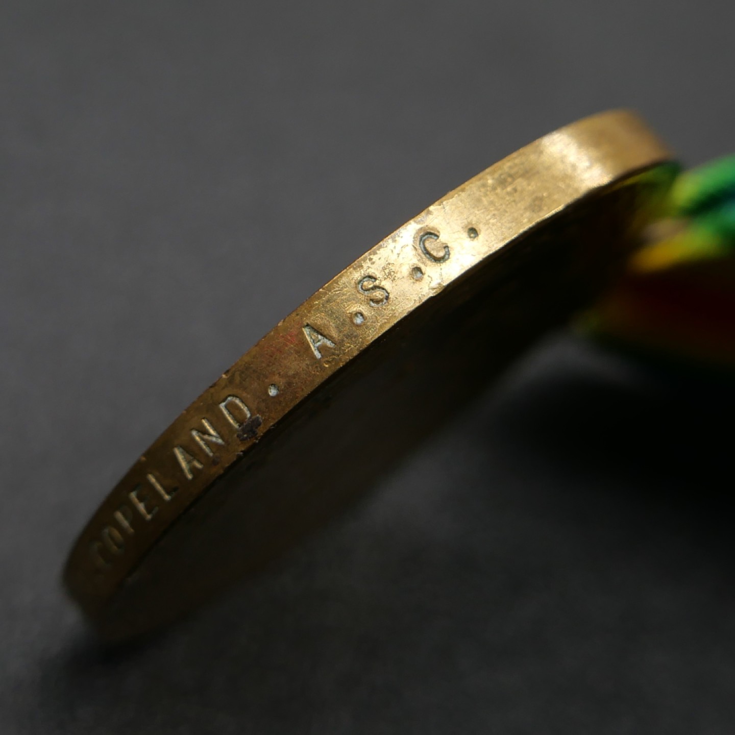 交易所2月25日英国/联邦币章专场 英国一战胜利奖章，授予科普兰COPELAND，铜质镀金