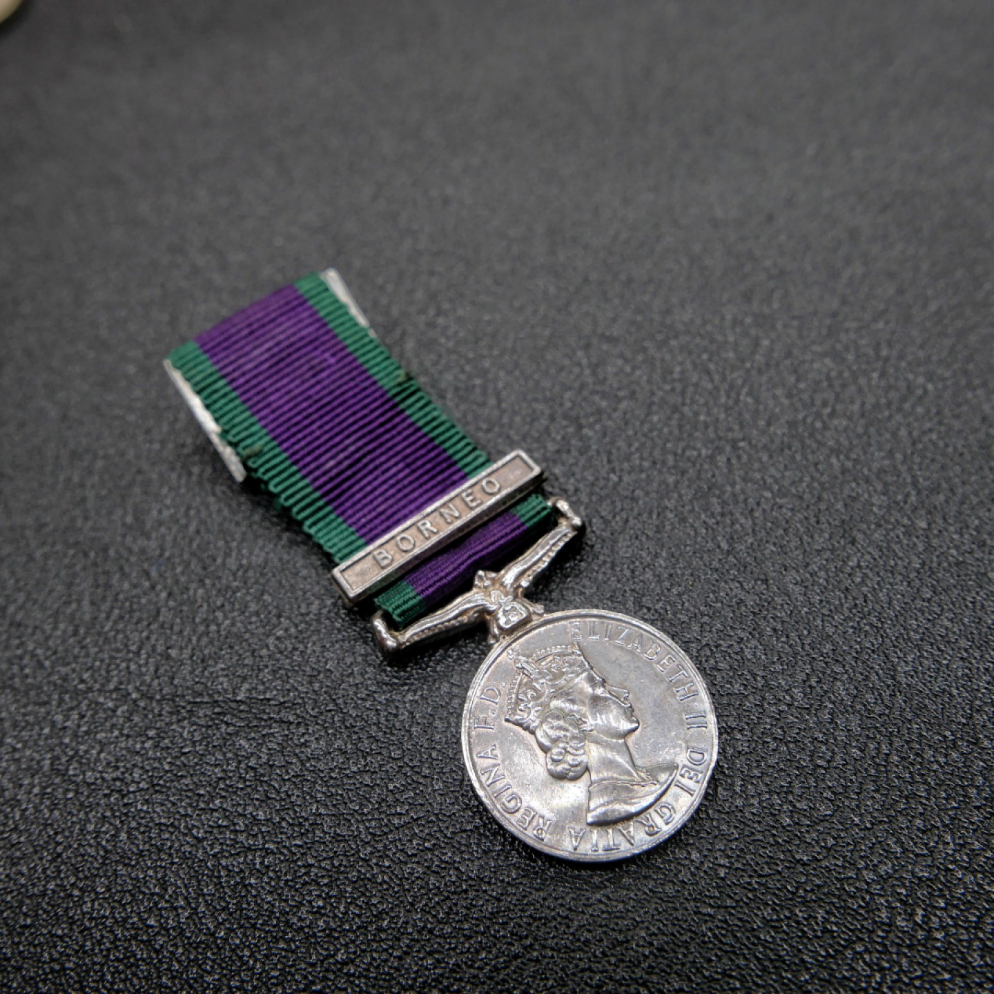 交易所2月25日英国/联邦币章专场 英国常规服役迷你尺寸奖章，BORNEO条