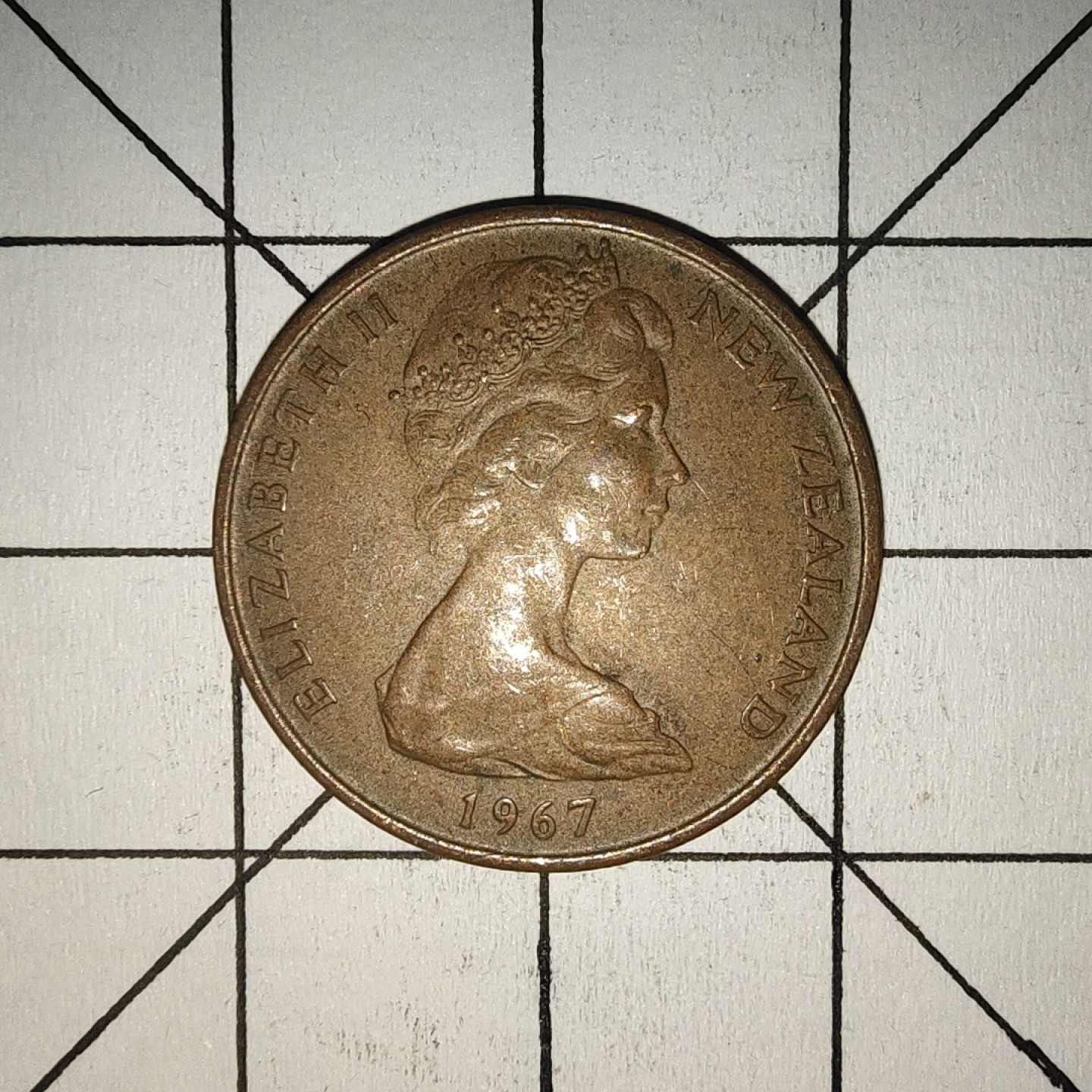 收藏之家世界硬币第10期(满20包邮，可多场累计。捡漏，无押金，无佣金) 新西兰2分1967年