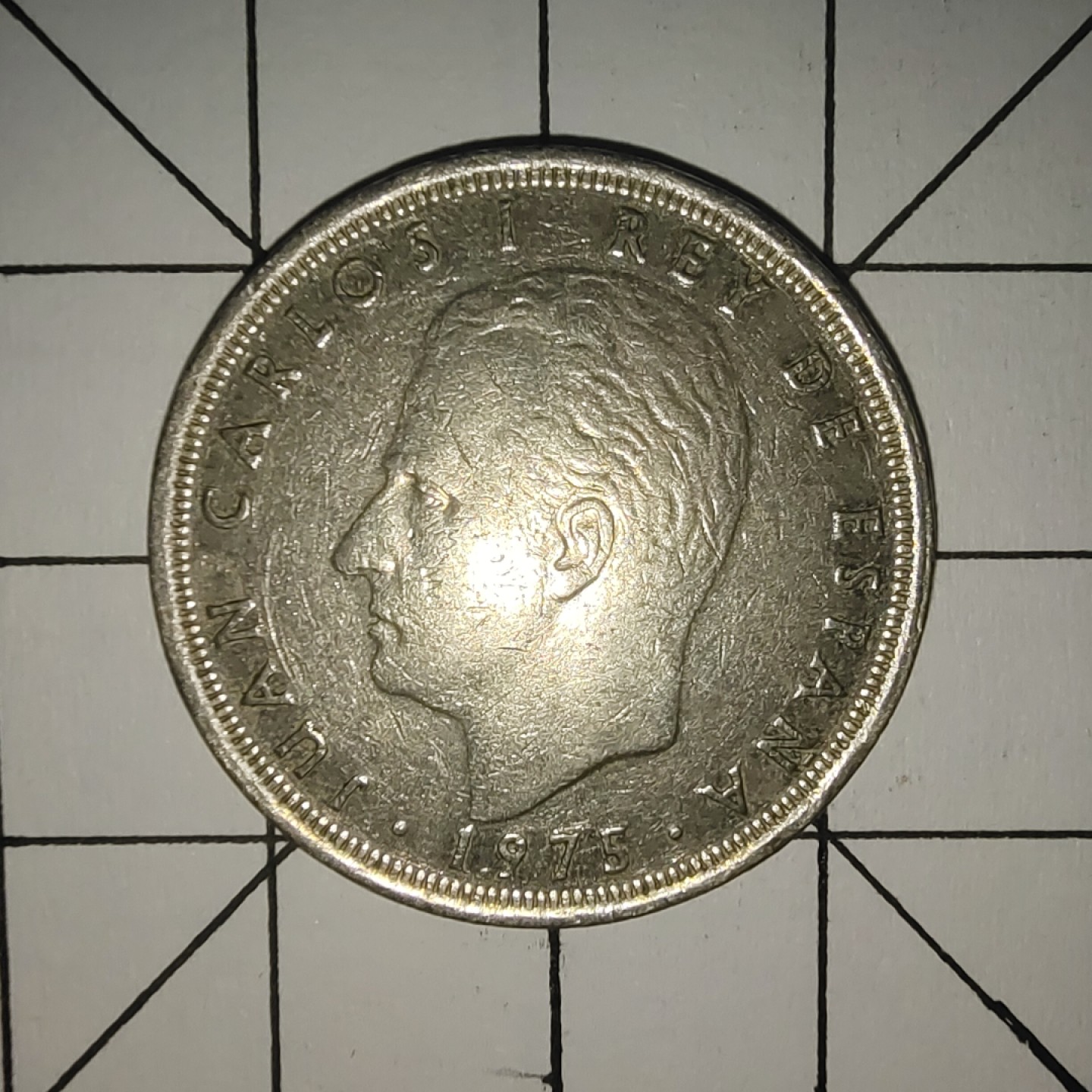 收藏之家世界硬币第10期(满20包邮，可多场累计。捡漏，无押金，无佣金) 西班牙25比塞塔1975年