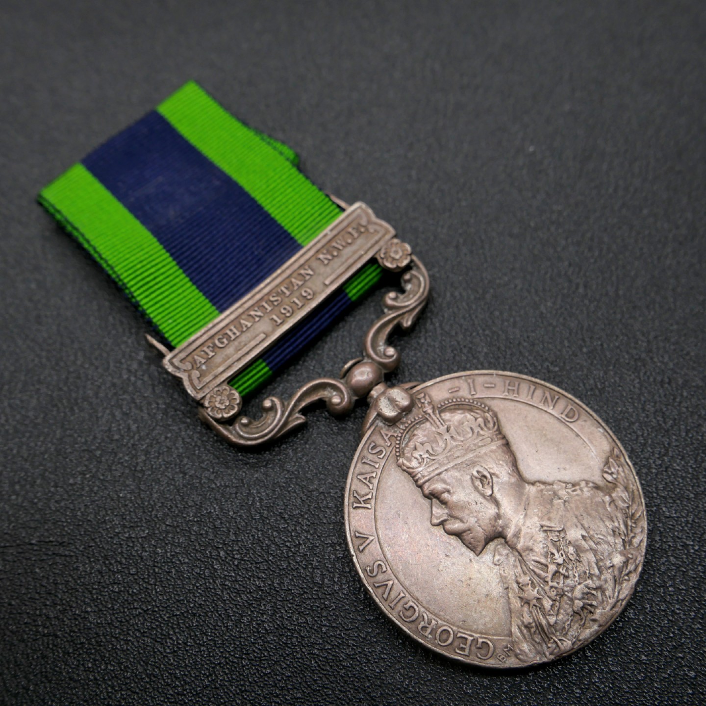交易所2月25日英国/联邦币章专场 英国印度常规服役奖章，银质，1909版，阿富汗西北边境1919勋条