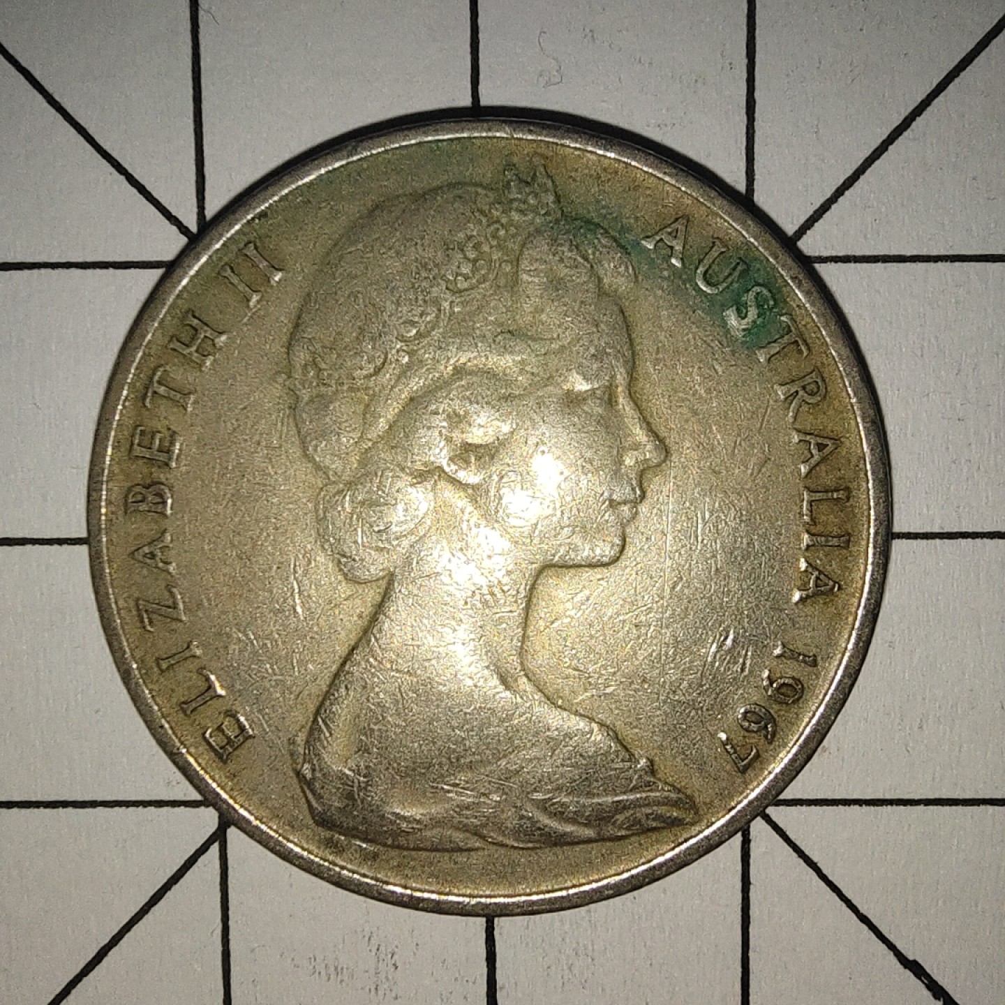 收藏之家世界硬币第10期(满20包邮，可多场累计。捡漏，无押金，无佣金) 澳大利亚20分1967年