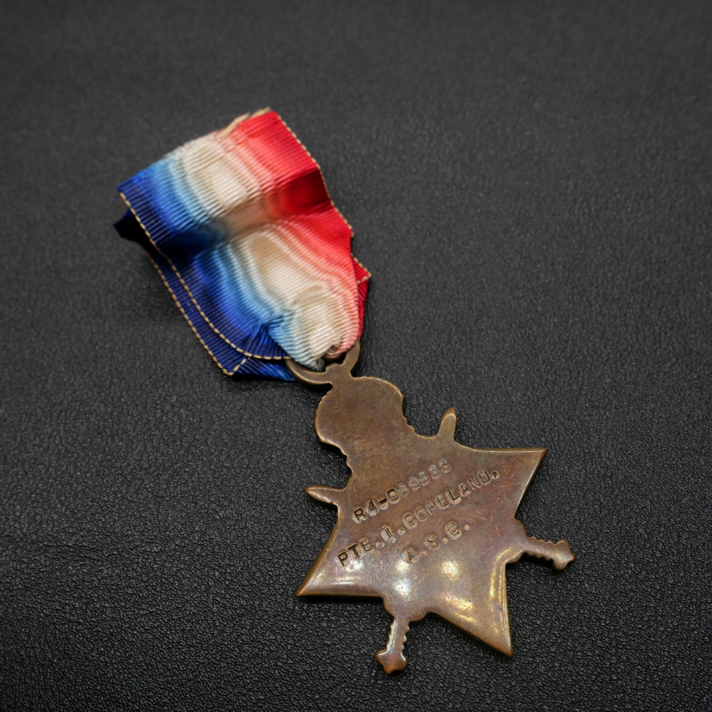 交易所2月25日英国/联邦币章专场 英国一战1914-1915之星奖章，授予科普兰COPELAND，铜质