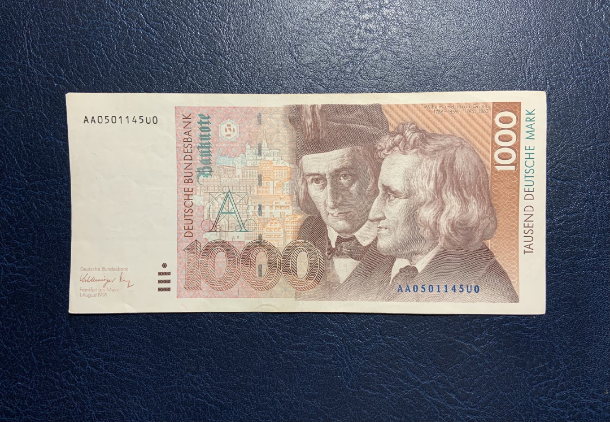 收藏联盟Quantum Auction 第234期拍卖 德国联邦1961年1000马克 品相如图 格林兄弟 AA冠