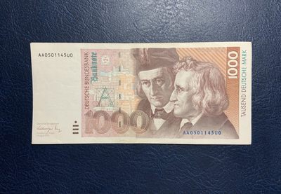 收藏联盟Quantum Auction 第234期拍卖 - 德国联邦1961年1000马克 品相如图 格林兄弟 AA冠