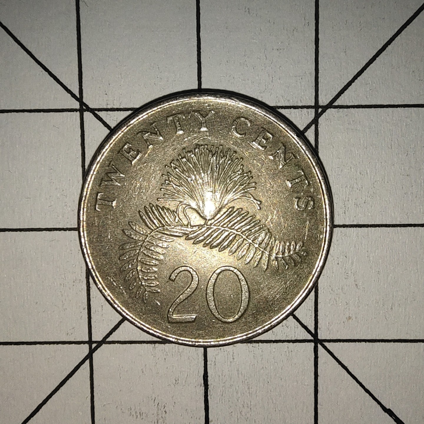 收藏之家世界硬币第10期(满20包邮，可多场累计。捡漏，无押金，无佣金) 新加坡20分1989年