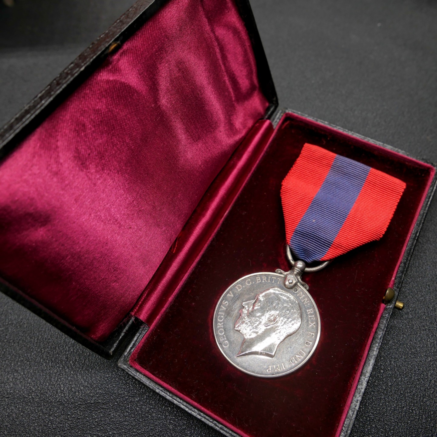 交易所2月25日英国/联邦币章专场 英国帝国服务奖章，银质，乔治五世硬币头像版