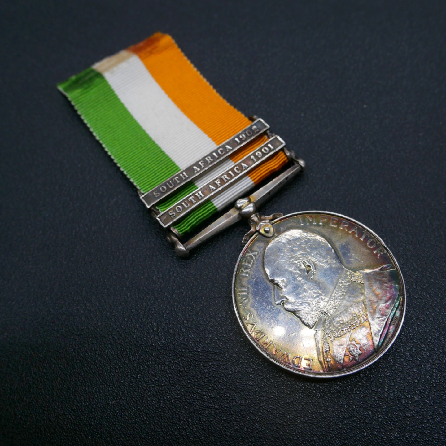 交易所2月25日英国/联邦币章专场 英国爱德华七世版南非布尔战争奖章，银质，2条