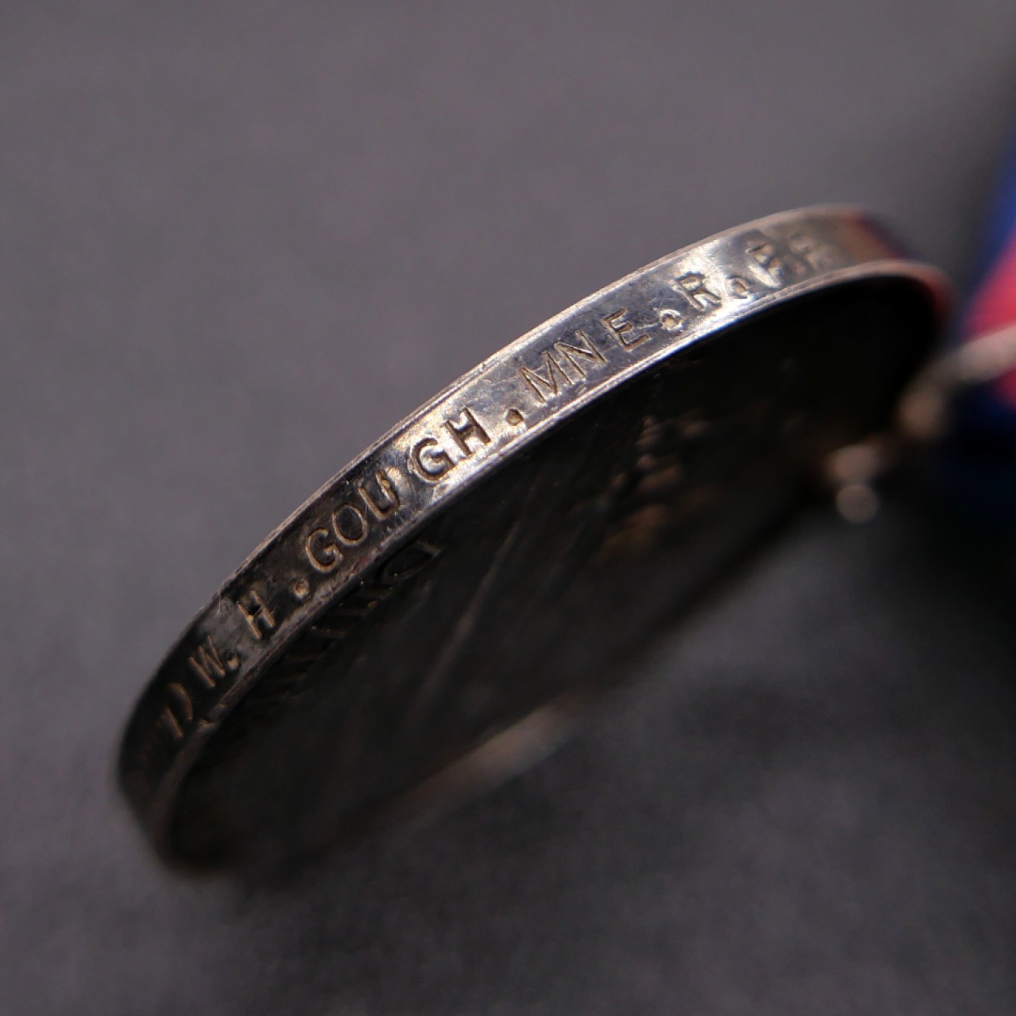 交易所2月25日英国/联邦币章专场 英国皇家海军预备役舰队长期服役奖章，银质，授予高夫GOUGH