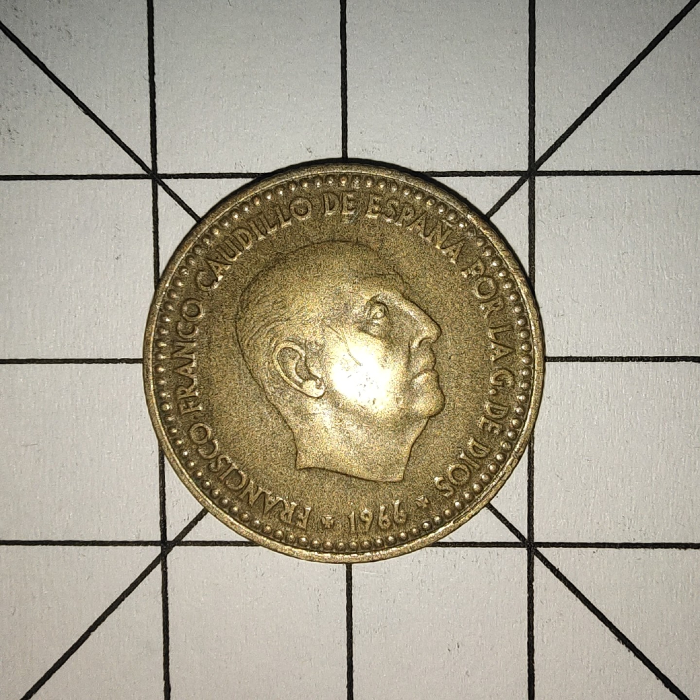 收藏之家世界硬币第10期(满20包邮，可多场累计。捡漏，无押金，无佣金) 西班牙1比塞塔1966年