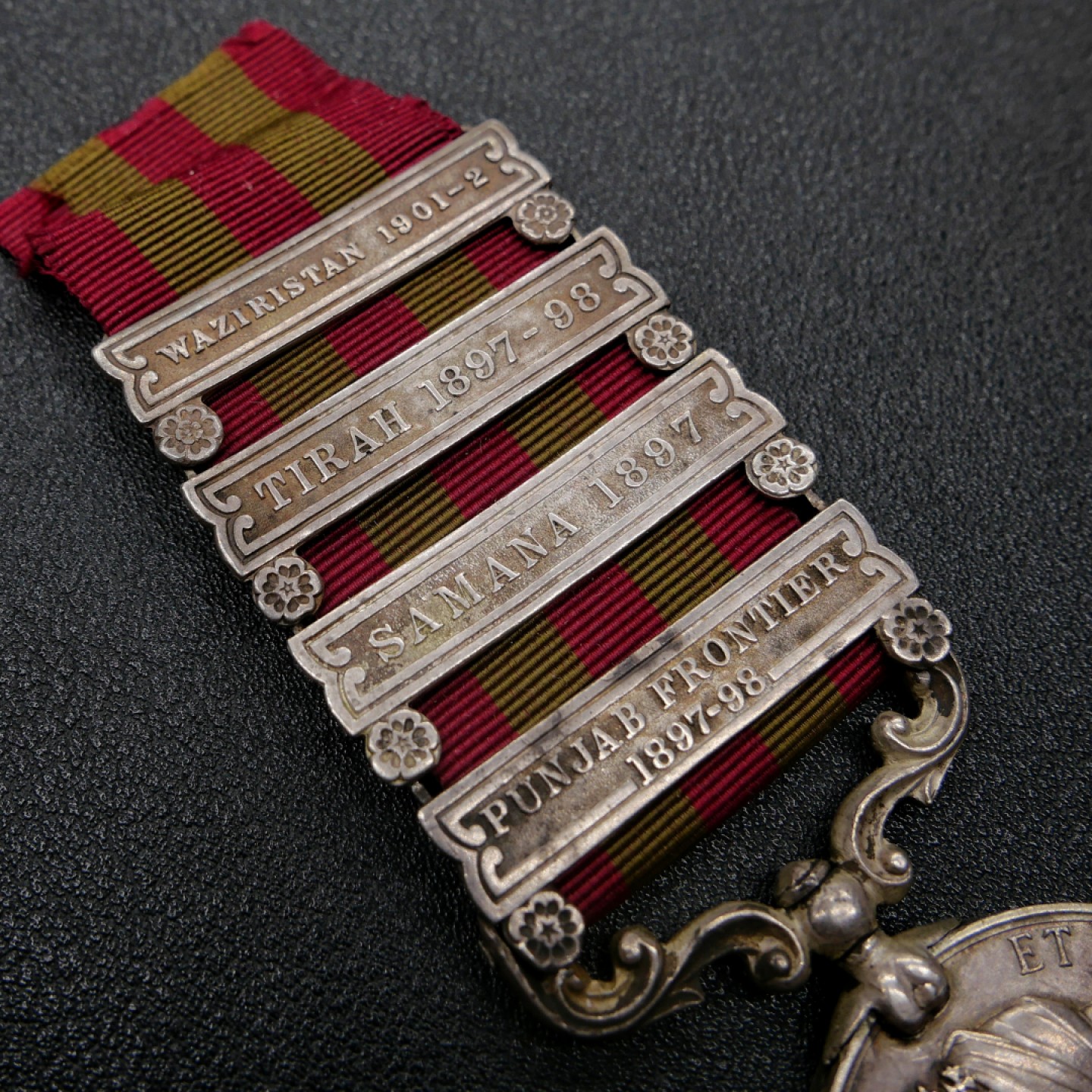 交易所2月25日英国/联邦币章专场 英国印度奖章，银质，4勋条，稀少