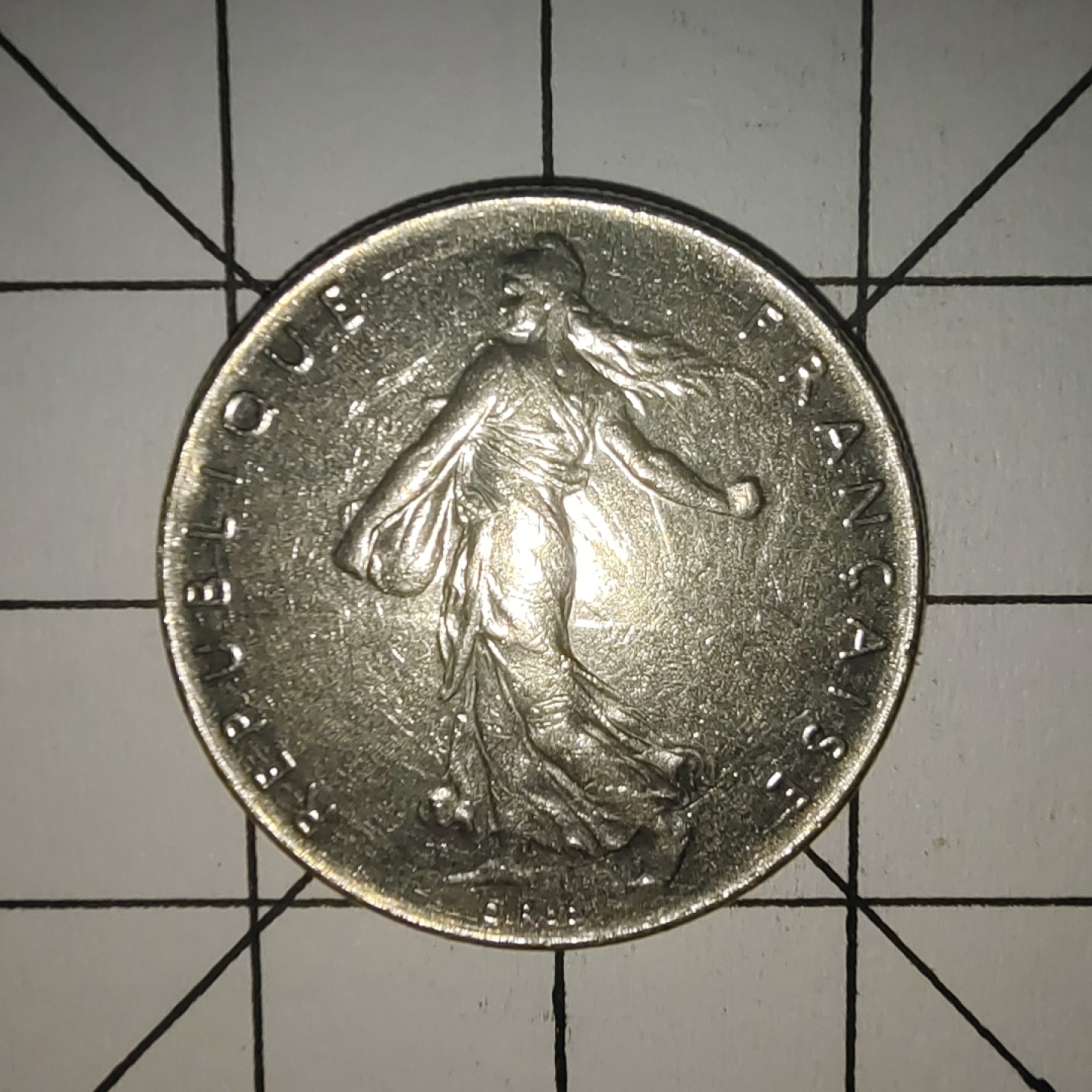 收藏之家世界硬币第10期(满20包邮，可多场累计。捡漏，无押金，无佣金) 法国1法郎1976年