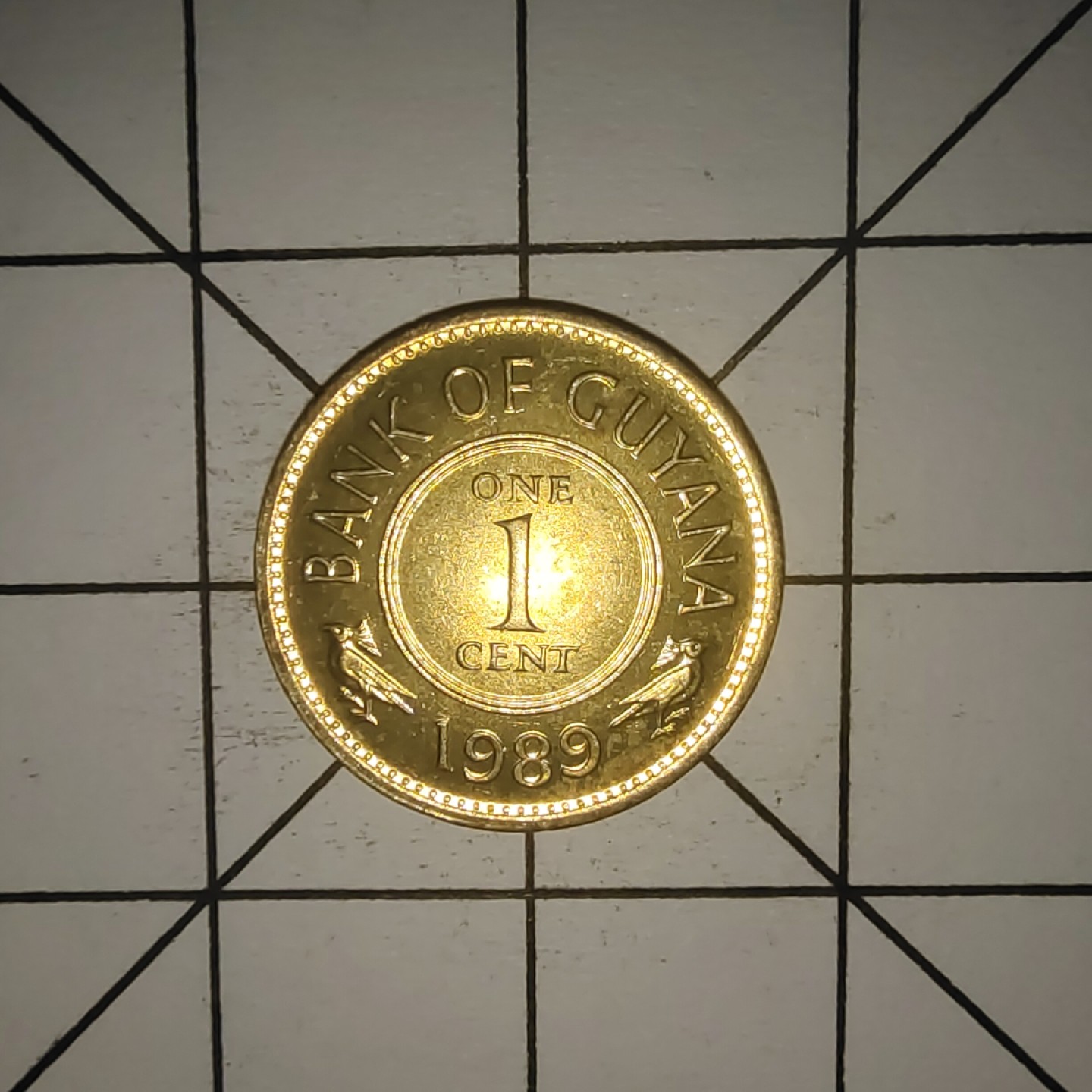 收藏之家世界硬币第10期(满20包邮，可多场累计。捡漏，无押金，无佣金) 圭亚那1分1989年