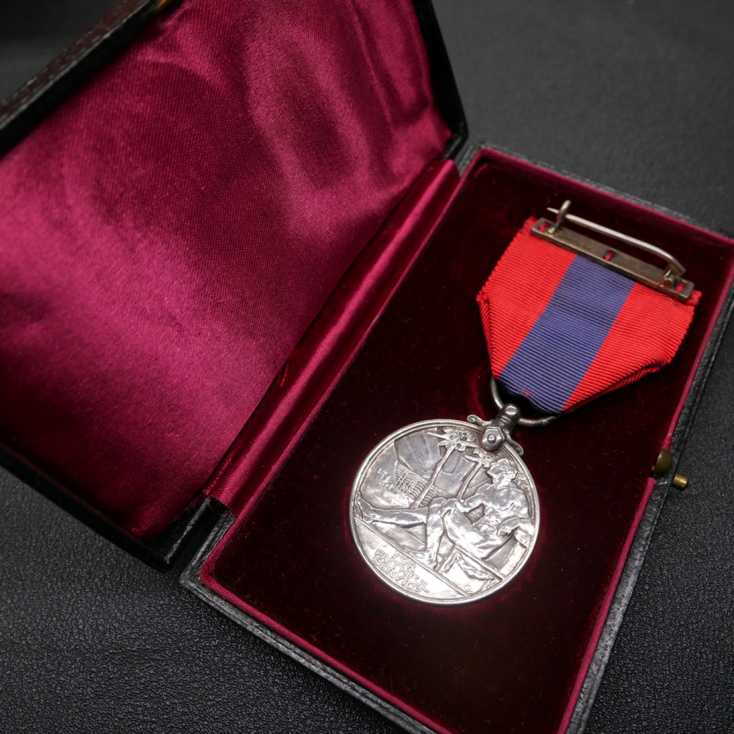 交易所2月25日英国/联邦币章专场 英国帝国服务奖章，银质，乔治五世硬币头像版