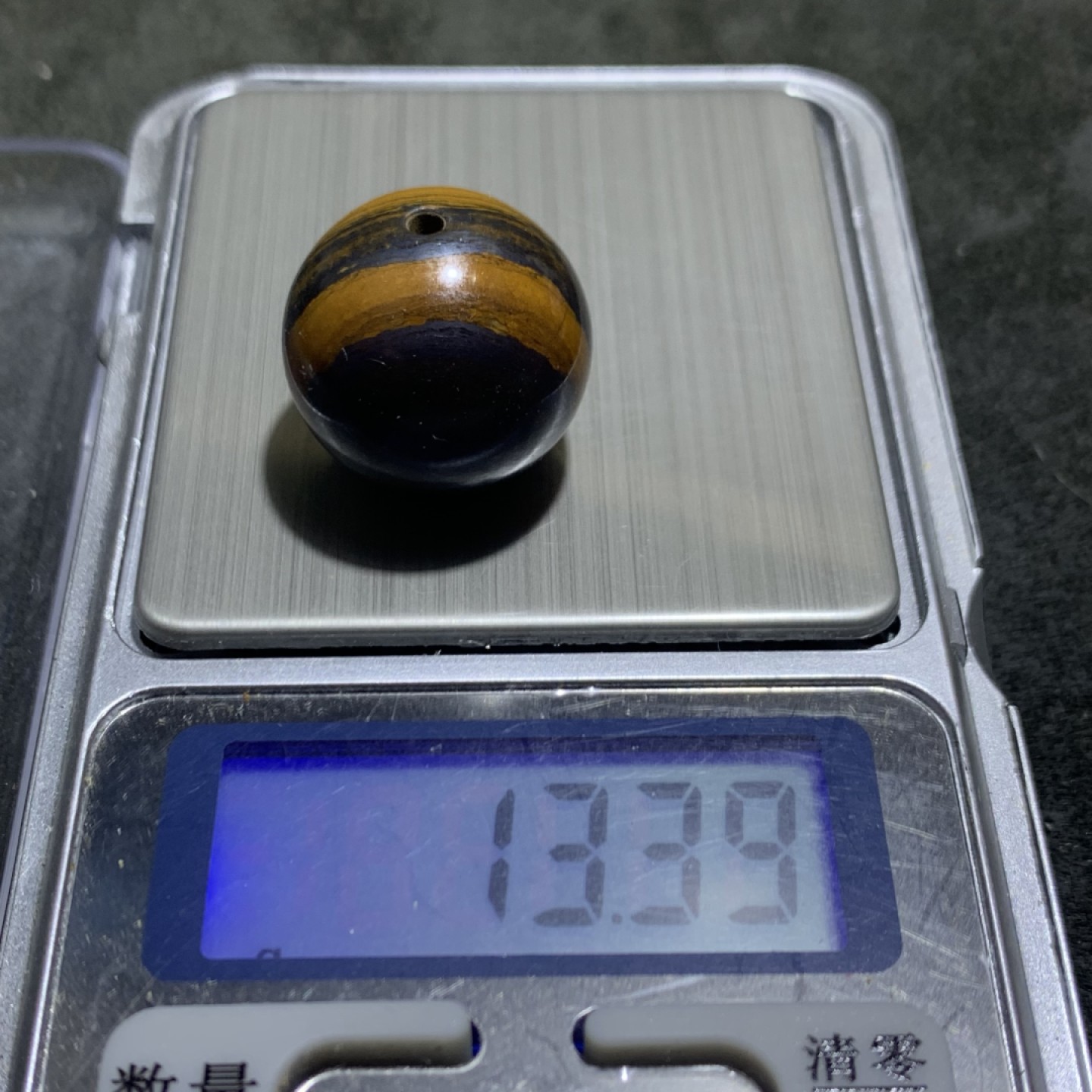 天然精美眼睛石2.0圆珠一颗