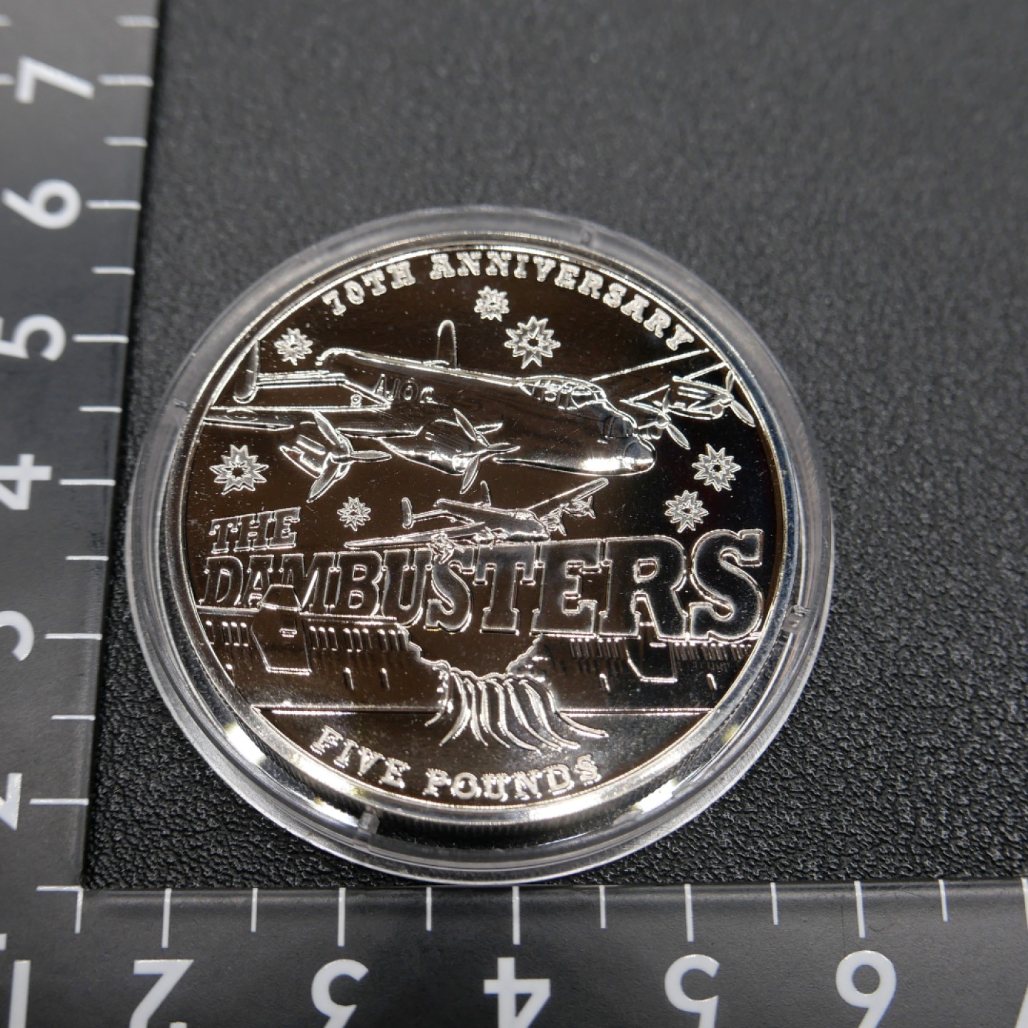 交易所2月25日英国/联邦币章专场 5英镑面值二战惩戒行动（轰炸鲁尔水坝）70周年纪念币