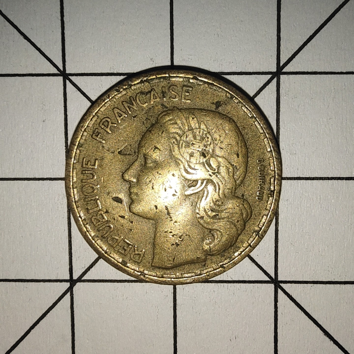 收藏之家世界硬币第10期(满20包邮，可多场累计。捡漏，无押金，无佣金) 法国10法郎1951年