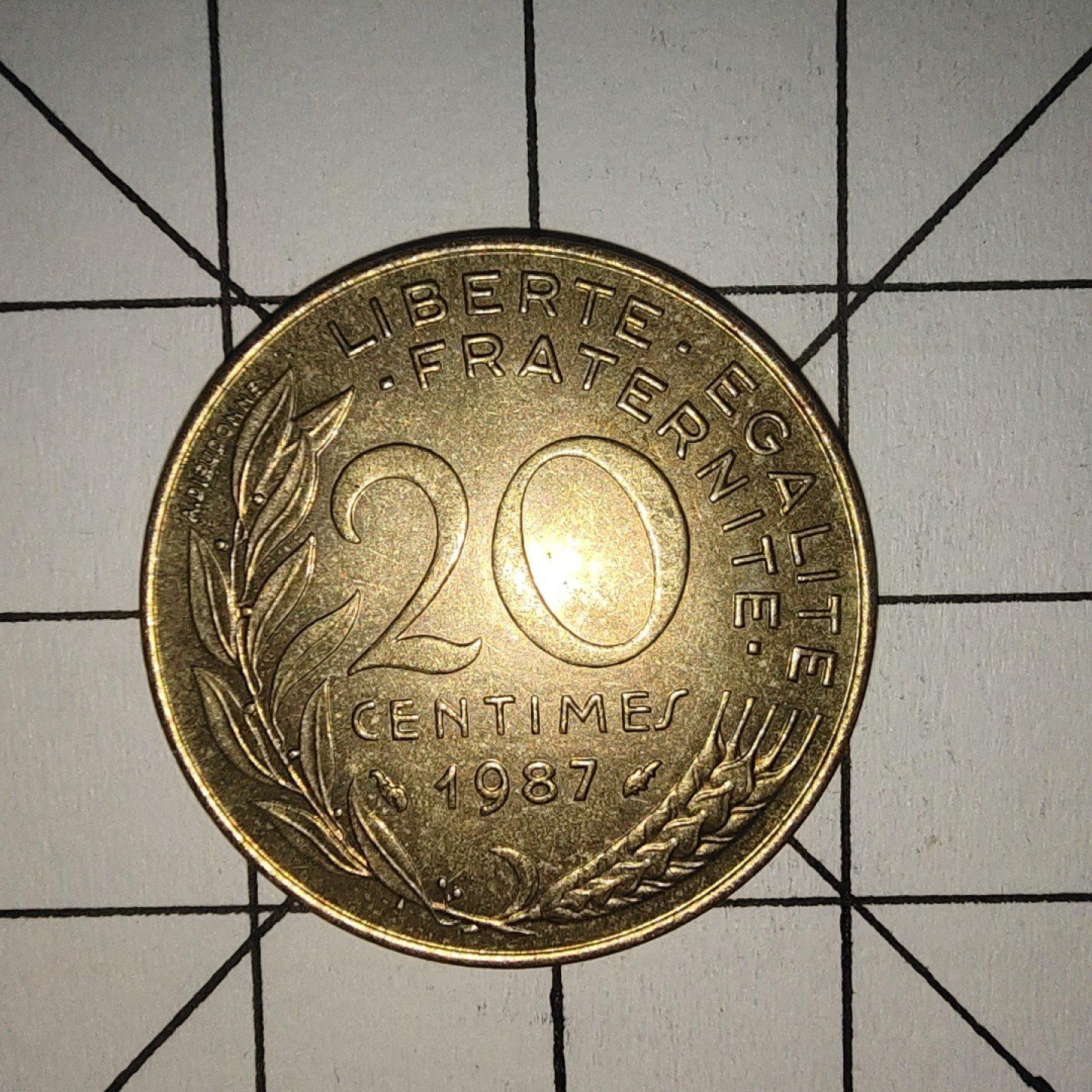 收藏之家世界硬币第10期(满20包邮，可多场累计。捡漏，无押金，无佣金) 法国20生丁1987年