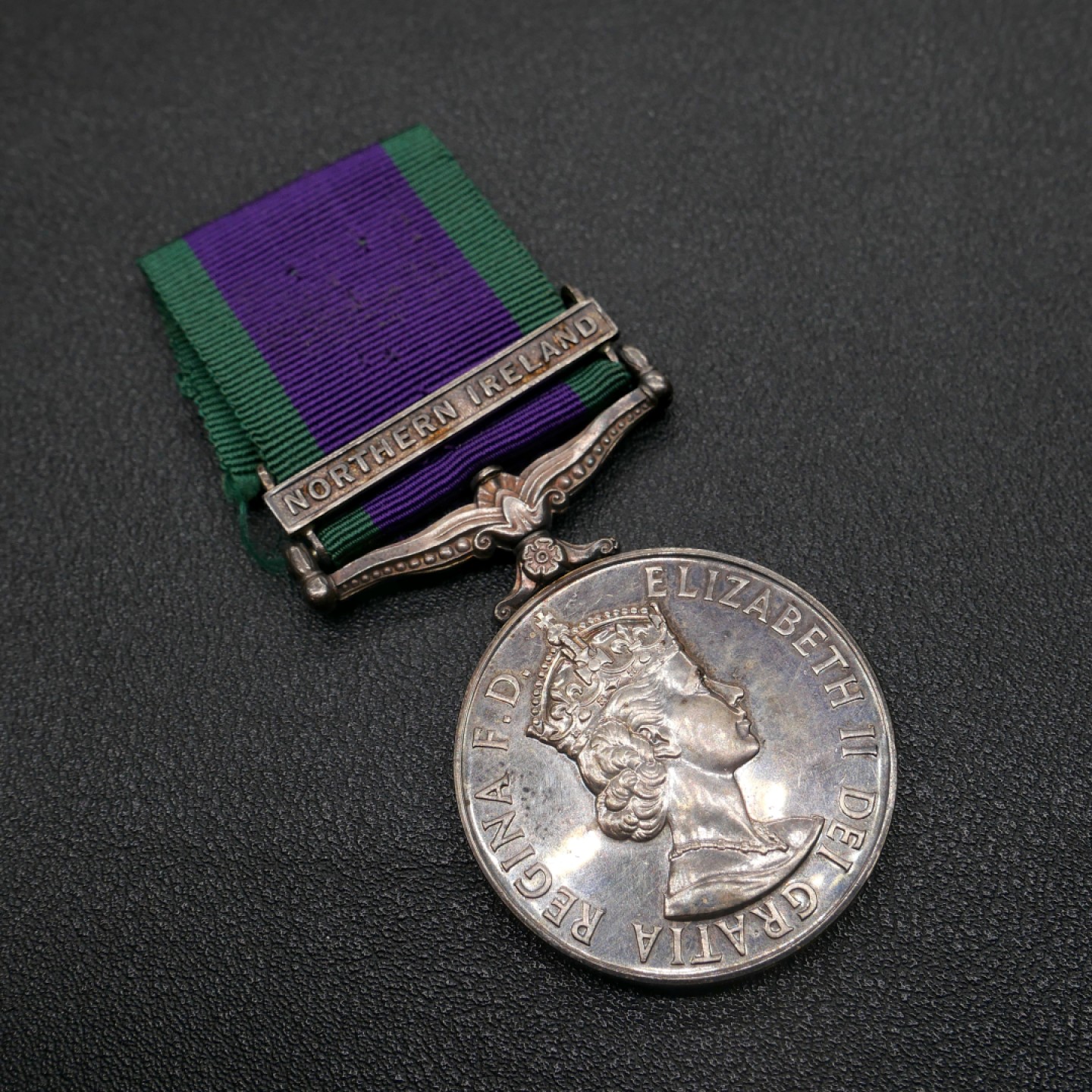 交易所2月25日英国/联邦币章专场 英国常规服役奖章，银质，1962-2007版，女王版北爱尔兰勋条
