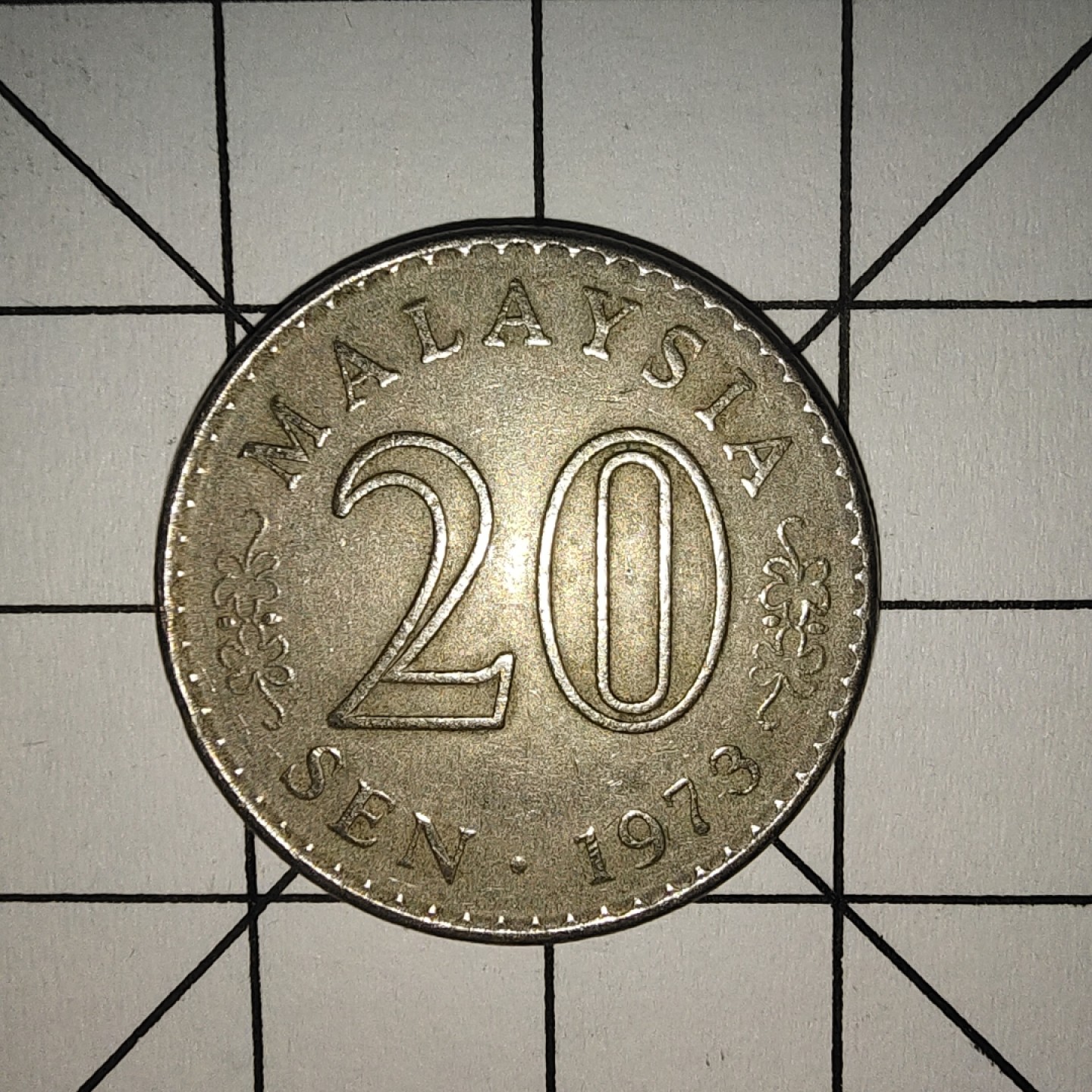 收藏之家世界硬币第10期(满20包邮，可多场累计。捡漏，无押金，无佣金) 马来西亚20分1973年