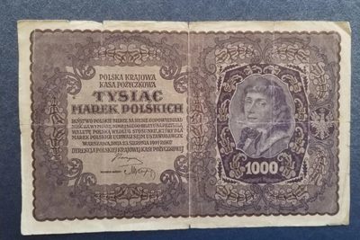 【币将精彩】纸币杂项拍卖（2026-4-27） 波兰1919年1000马克旧票大型纸币