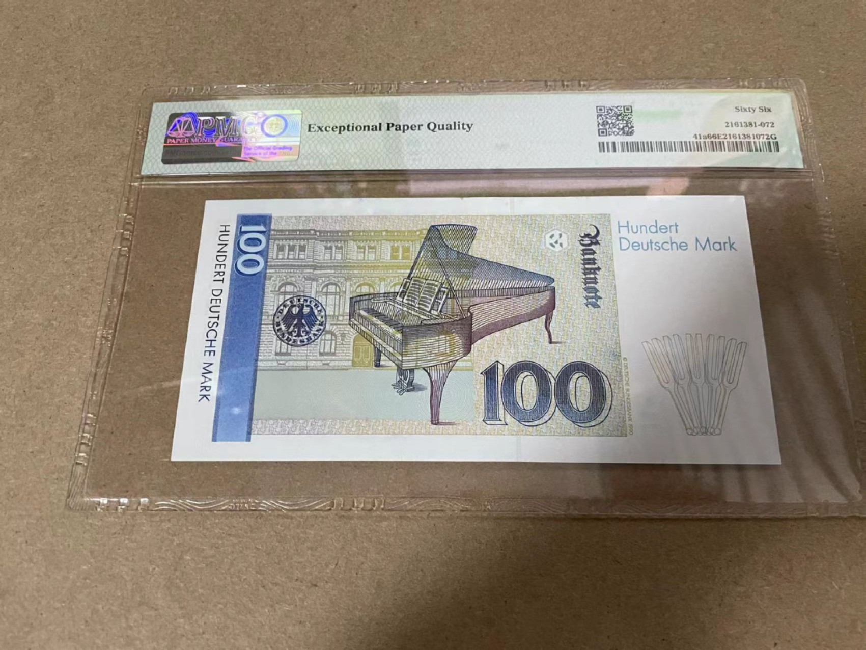 【Blue Auction】✨世界纸币精拍第294期——若泽一世国王 【初版AA无47】德国 1989年100马克 PMG66EPQ 