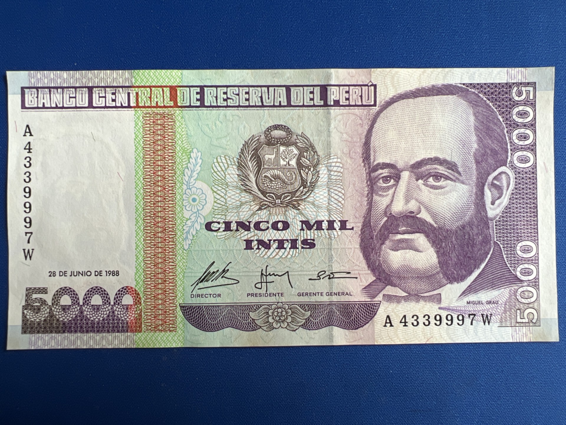 泡泡堂微拍第六十八幕纸币捡漏可累计专场👿👿，零佣金，零押金，累计满二十元包邮，接受代拍业务 秘鲁5000印蒂