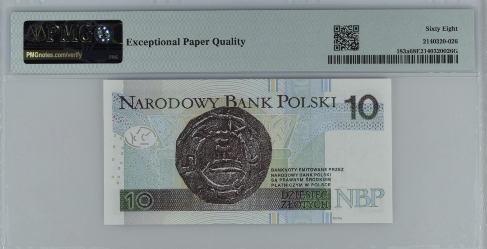 【Blue Auction】✨世界纸币精拍第294期——若泽一世国王 【AA】波兰 2012年10兹罗提 PMG68EPQ 高分