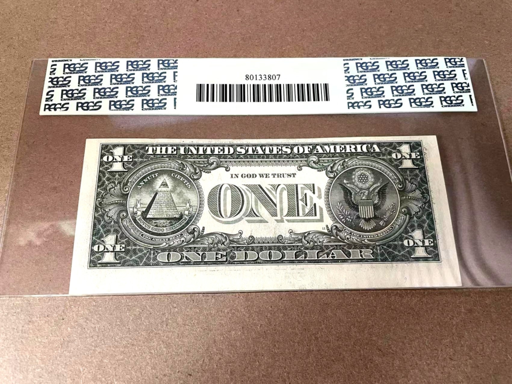 【Blue Auction】✨世界纸币精拍第294期——若泽一世国王 【错票AA冠 Misaligned face and  back printing】美国 2001年 1美金 PCGS绿标45 