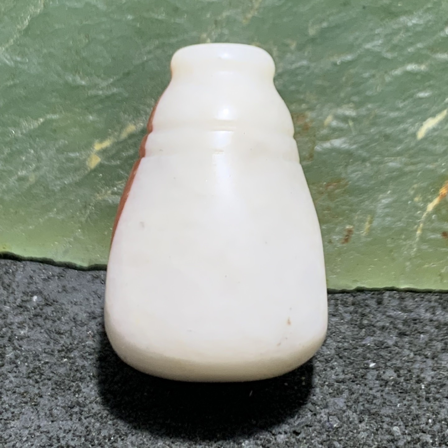 保山南红玛瑙红白双色三通佛头一个，