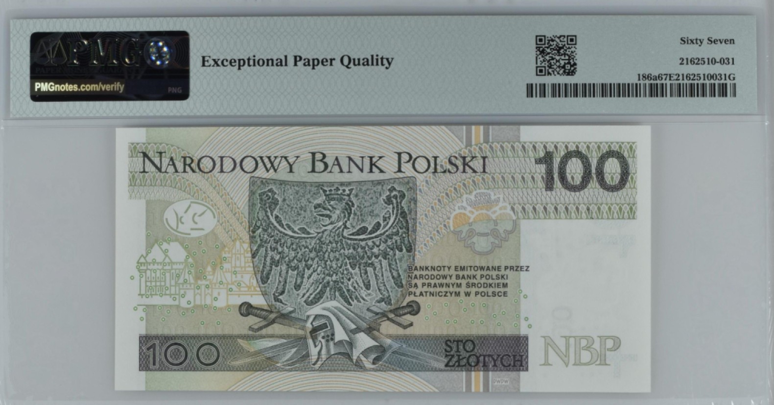 【Blue Auction】✨世界纸币精拍第294期——若泽一世国王 【AA】波兰 2012年100兹罗提 PMG67EPQ 