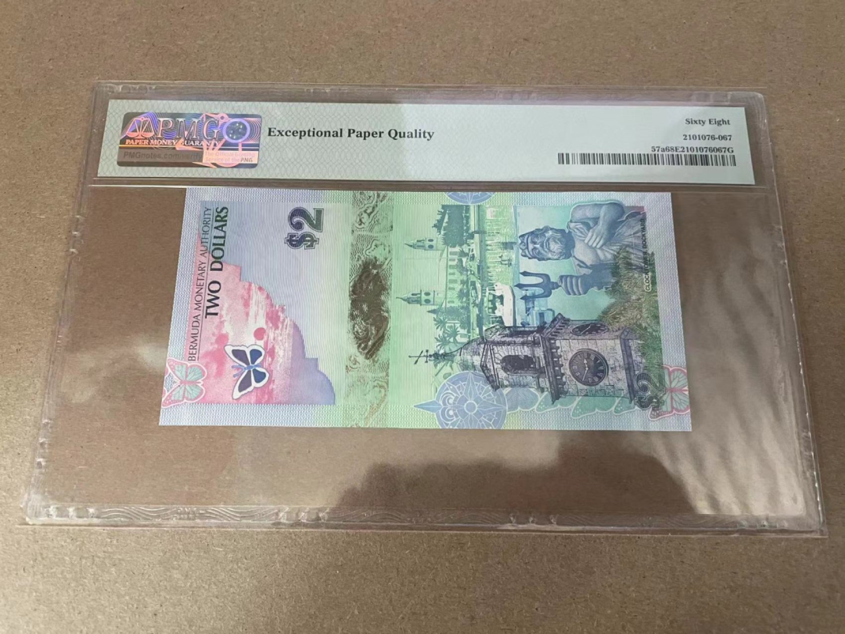 【Blue Auction】✨世界纸币精拍第294期——若泽一世国王 【获奖钞 冠军分 无47】百慕大 2009年2元 PMG68EPQ 超高分