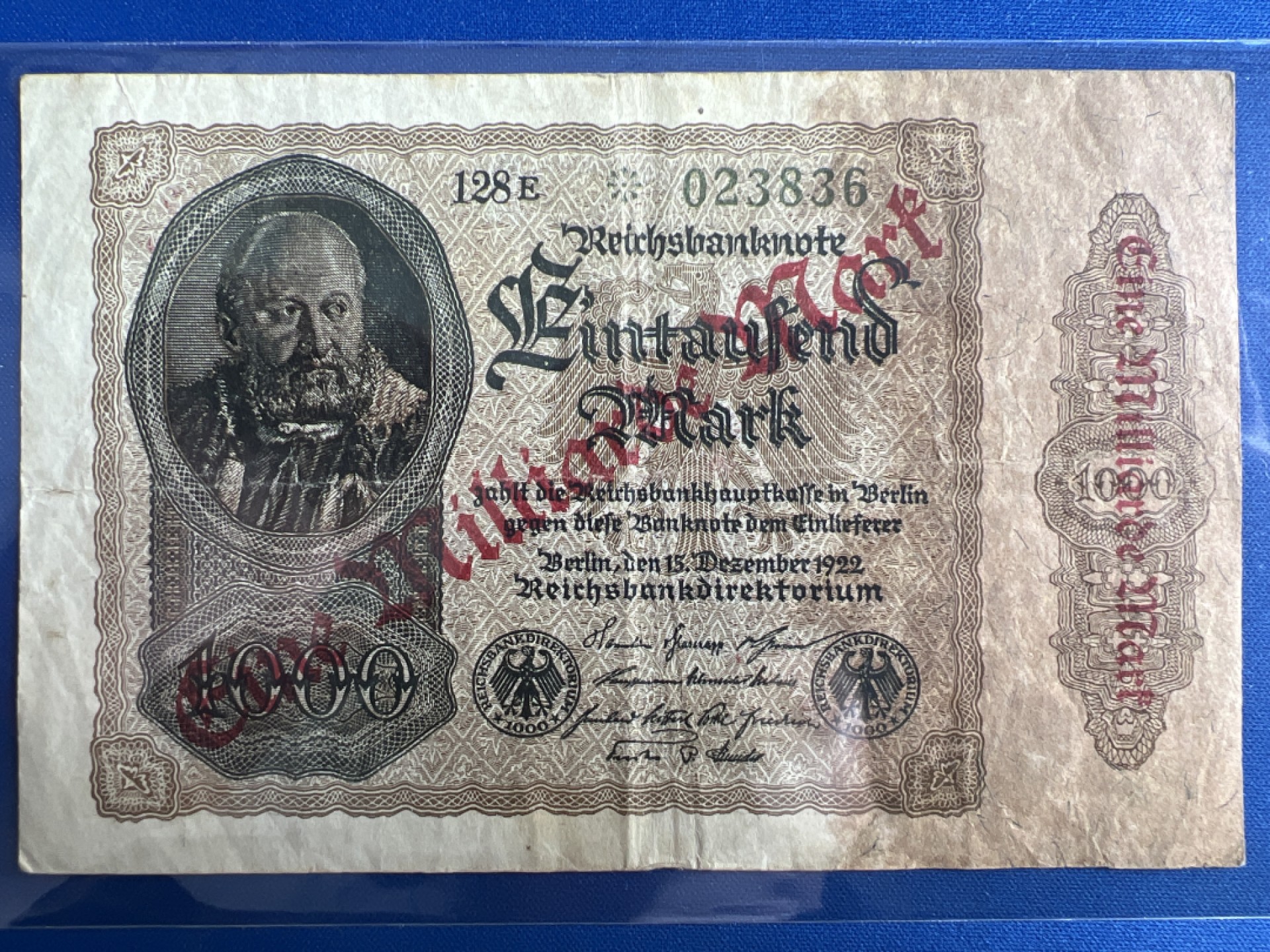 泡泡堂微拍第六十七幕纸币捡漏可累计专场👿👿，零佣金，零押金，累计满二十元包邮，接受代拍业务 1922年版德国1000马克