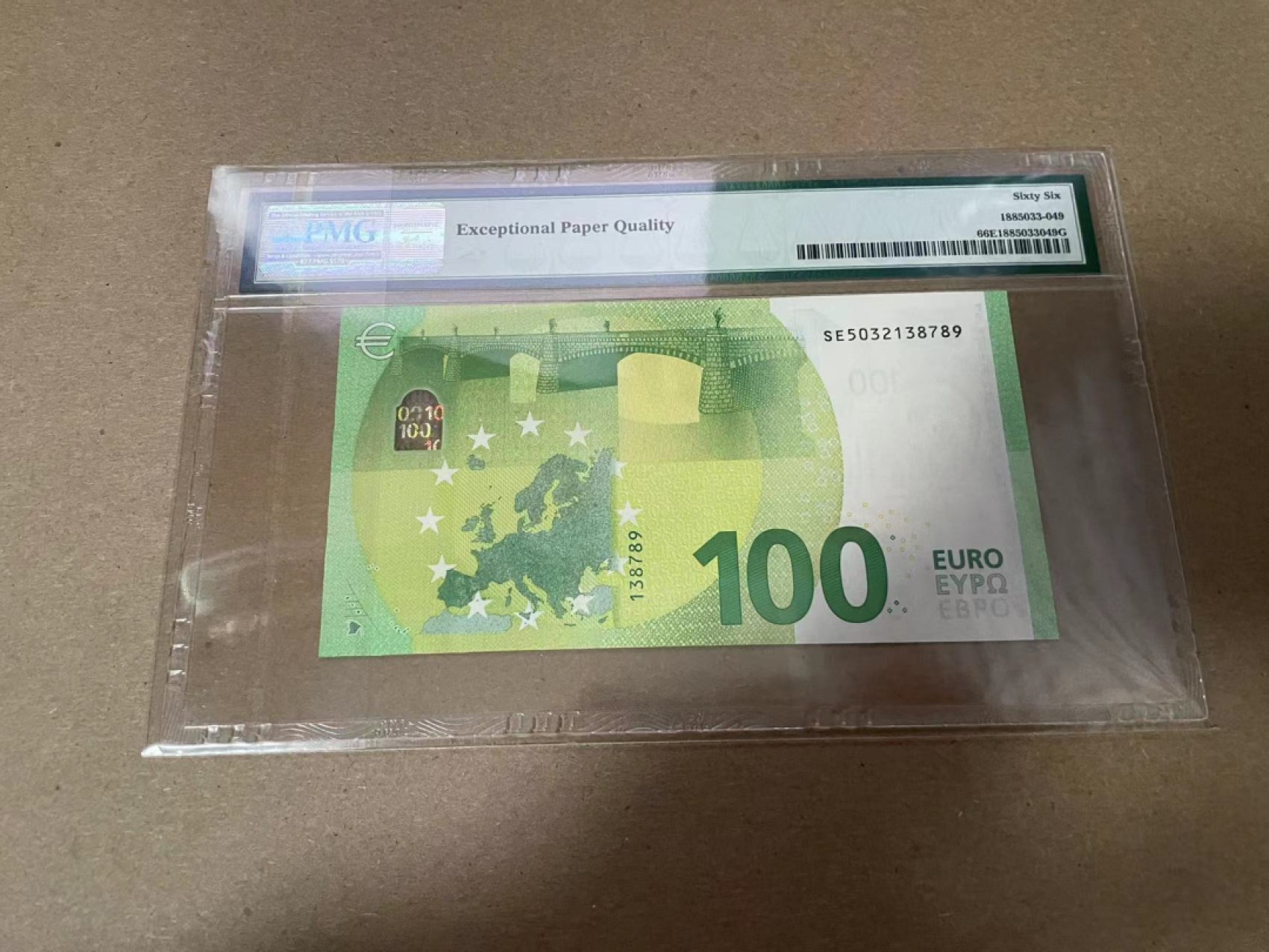 【Blue Auction】✨世界纸币精拍第294期——若泽一世国王 欧盟 2019年100欧元 意大利版 PMG66EPQ 