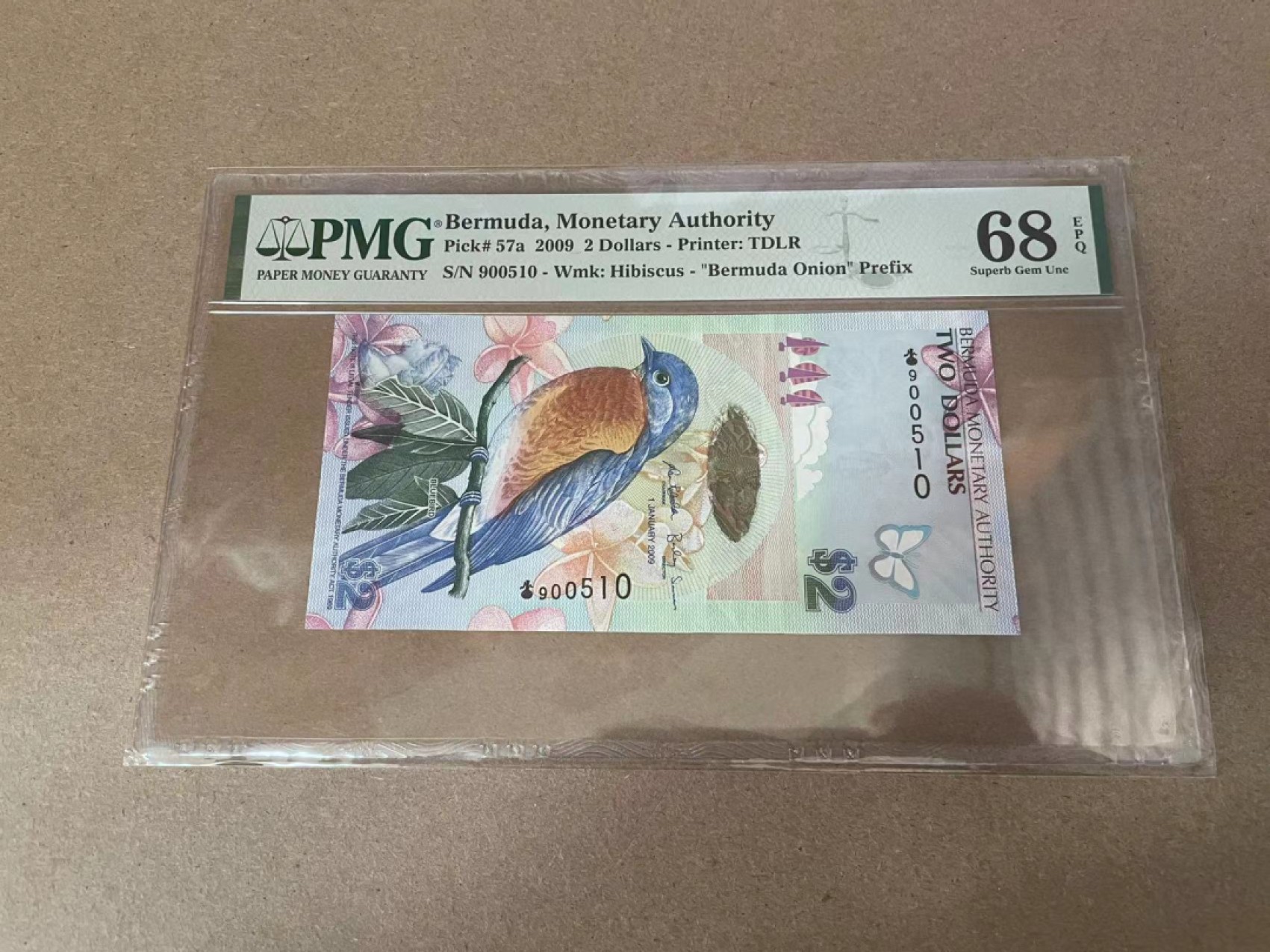 【Blue Auction】✨世界纸币精拍第294期——若泽一世国王 【获奖钞 冠军分 无47】百慕大 2009年2元 PMG68EPQ 超高分