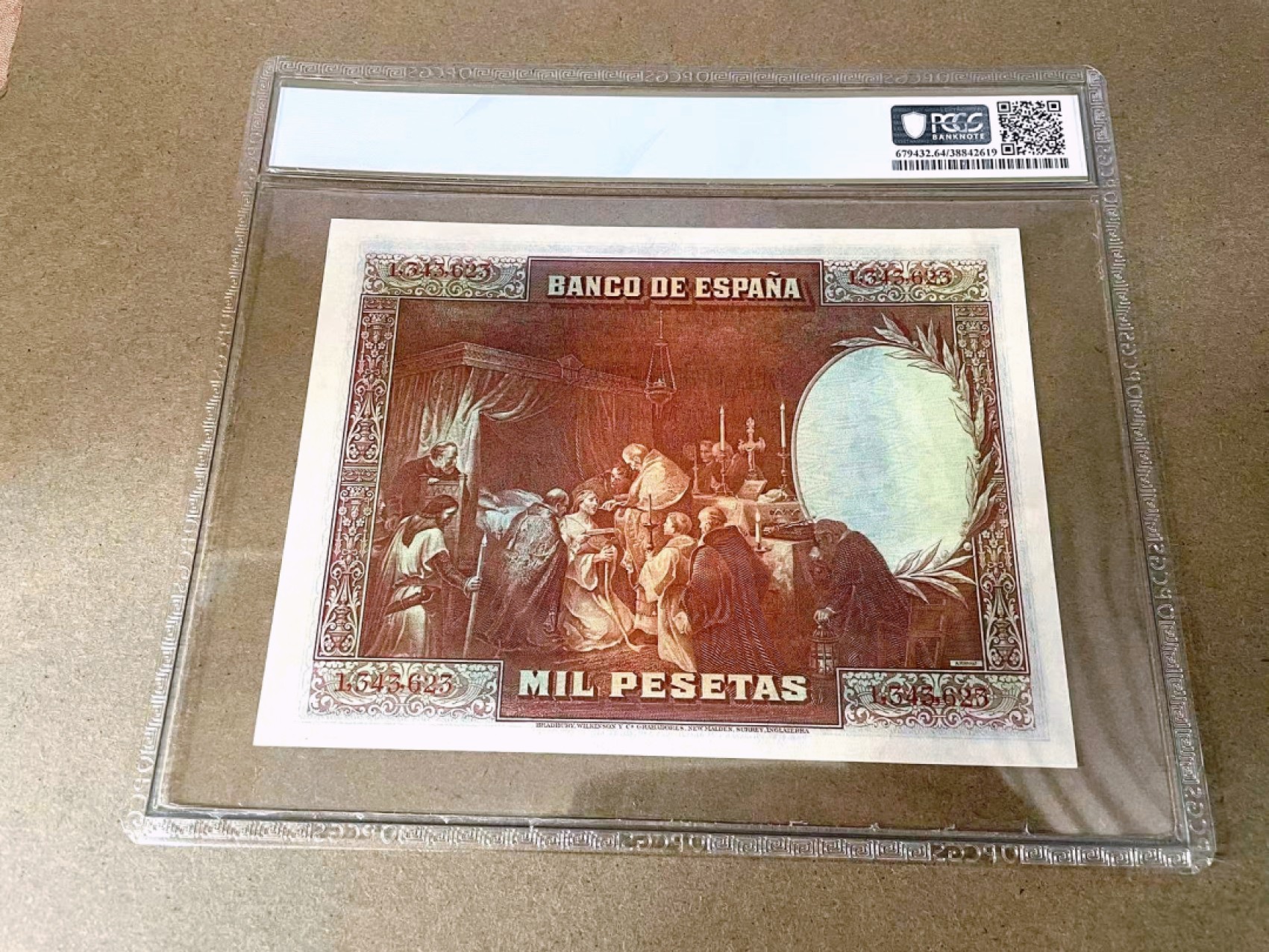 【Blue Auction】✨世界纸币精拍第294期——若泽一世国王 西班牙 1928年1000比塞塔 PCGS64EPQ 全新原票 大方块 雕刻精美