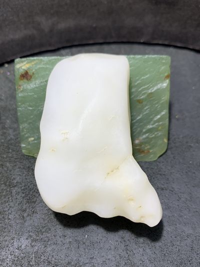 放福利！精美天然地表奶白金丝玉籽料原石一块！ - 放福利！精美天然地表奶白金丝玉籽料原石一块！