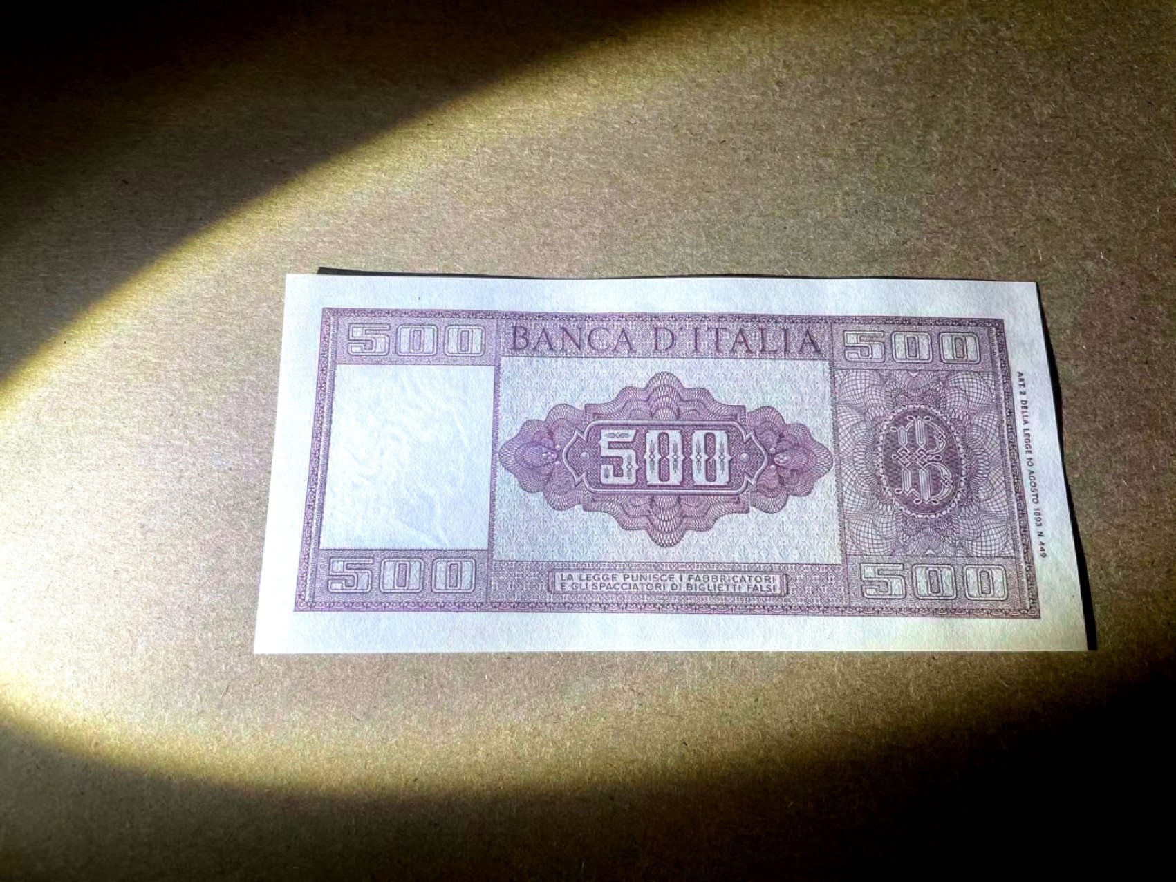 【Blue Auction】✨世界纸币精拍第294期——若泽一世国王 【初版首签 p80a】意大利 1948年500里拉 经典谷神 UNC- 水印精美 少见年份