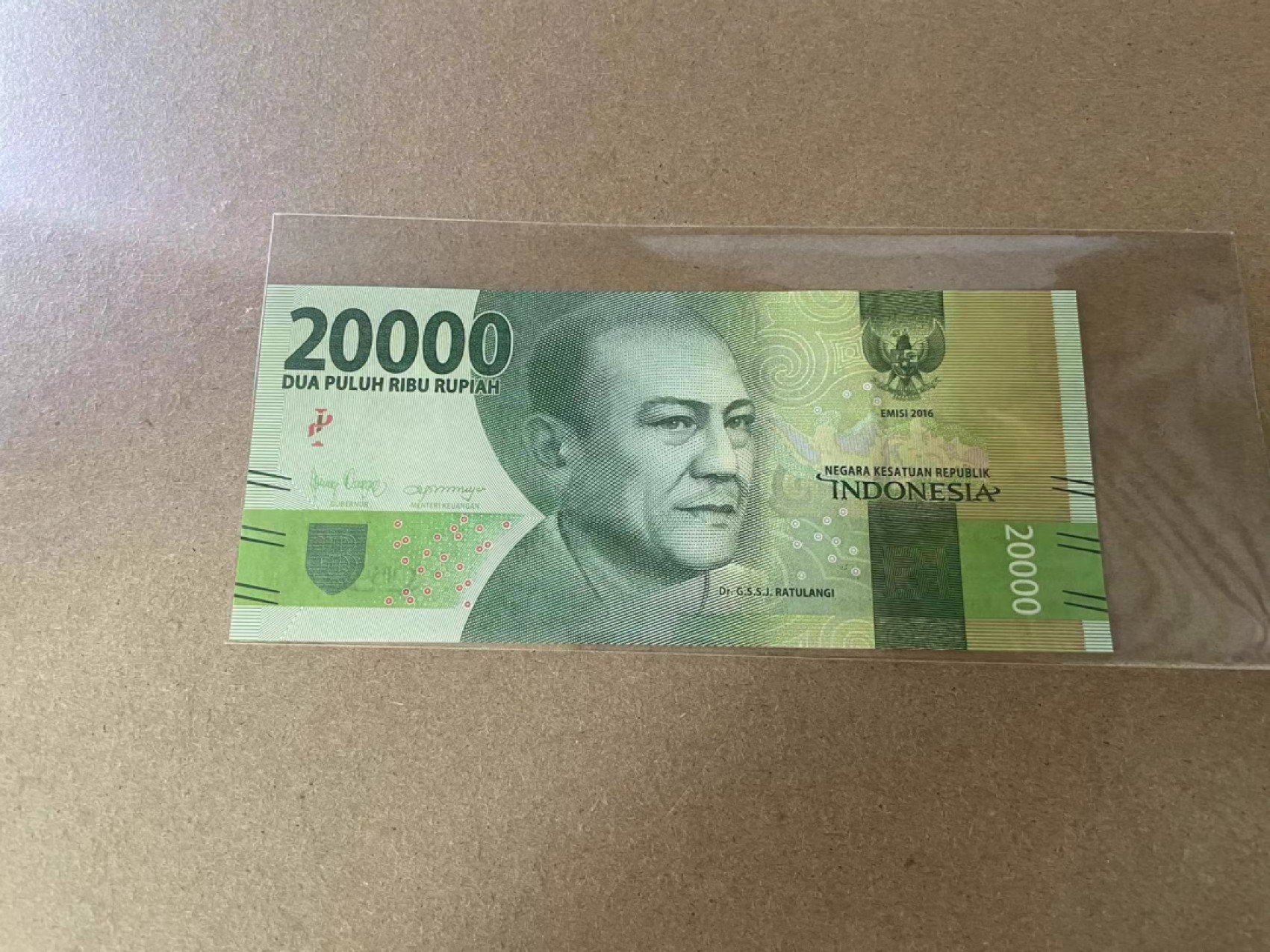 【Blue Auction】✨世界纸币精拍第294期——若泽一世国王 【全同5】印尼 2016年20000卢比 全新UNC