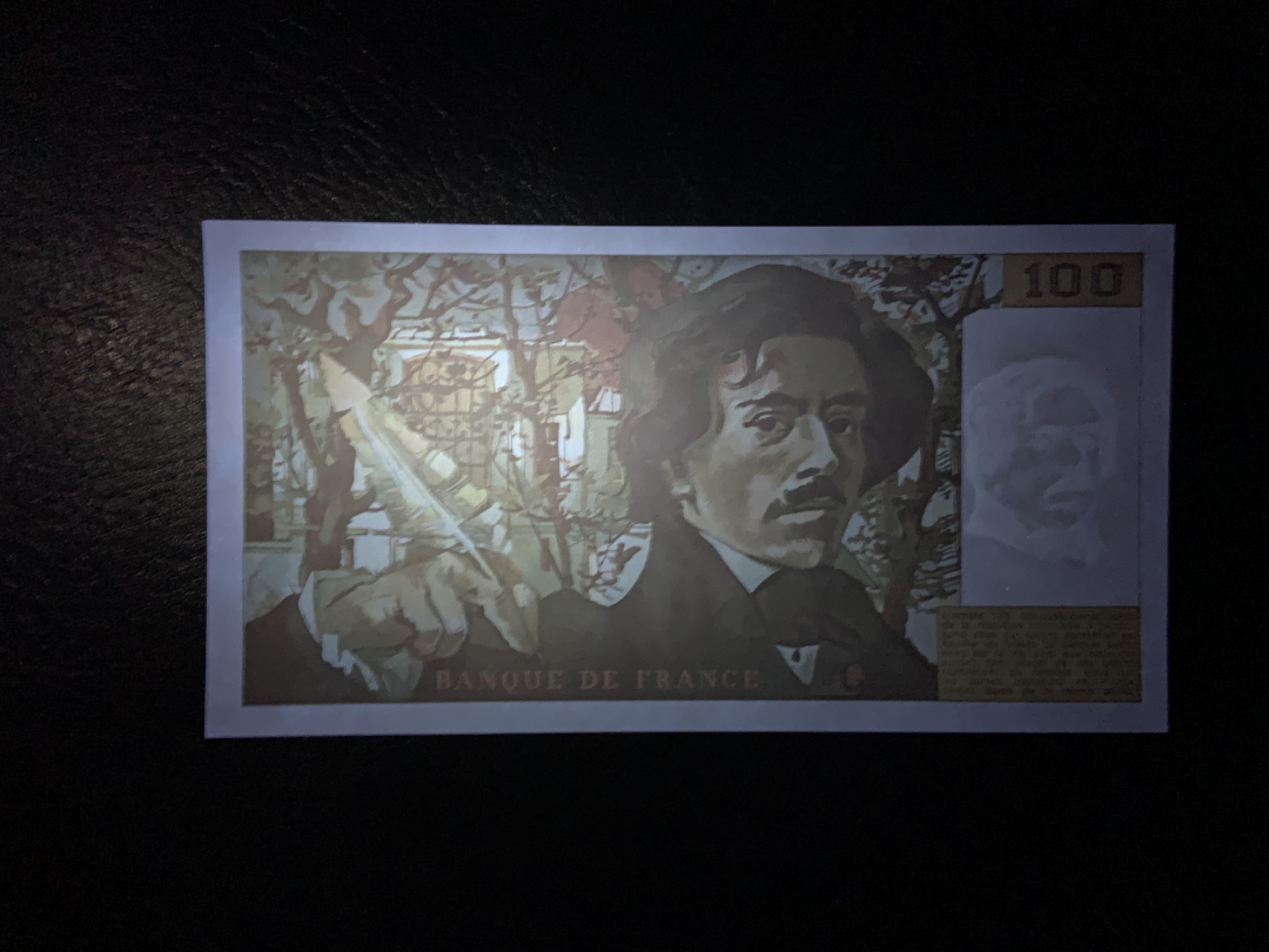 收藏联盟Quantum Auction 第235期拍卖 法国1986年100法郎 品相UNC 票面有点钞痕 世界名画《自由引导人民》