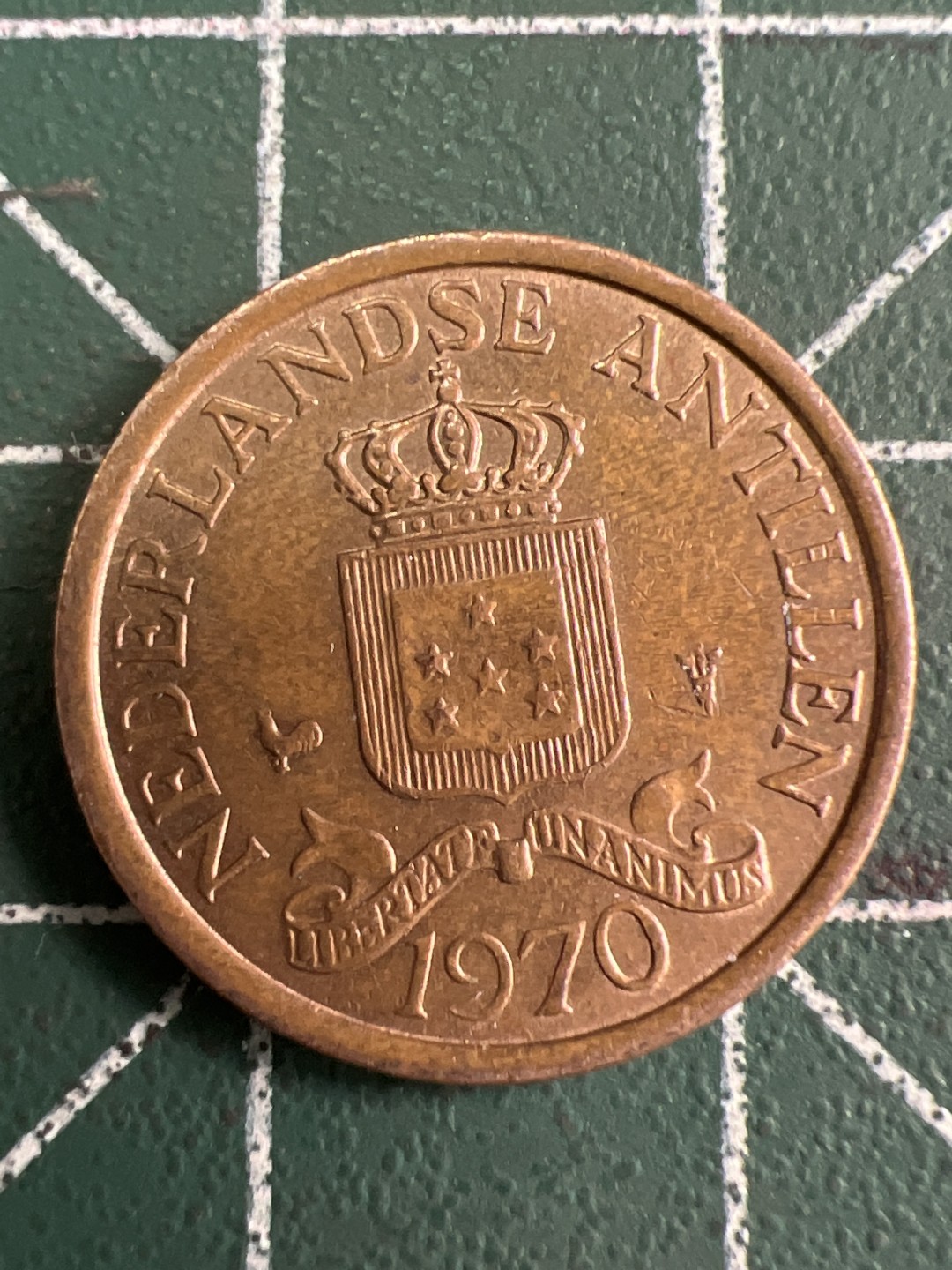 泡泡堂第232期  世界硬币 （无押金，无佣金，捡漏，全场20包邮，偏远地区除外） 荷属安的列斯一分铜币