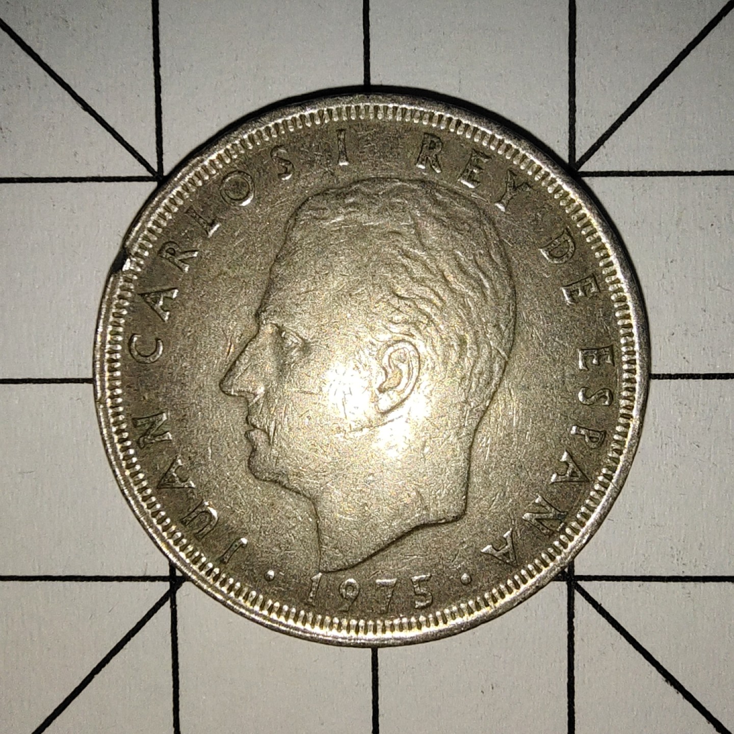 收藏之家世界硬币第11期(满20包邮，可多场累计。捡漏，无押金，无佣金) 西班牙25比塞塔1975年