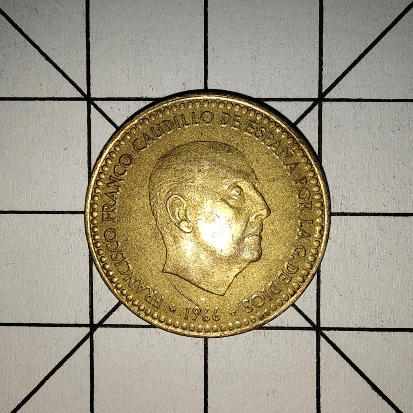 收藏之家世界硬币第11期(满20包邮，可多场累计。捡漏，无押金，无佣金) 西班牙1比塞塔1966年