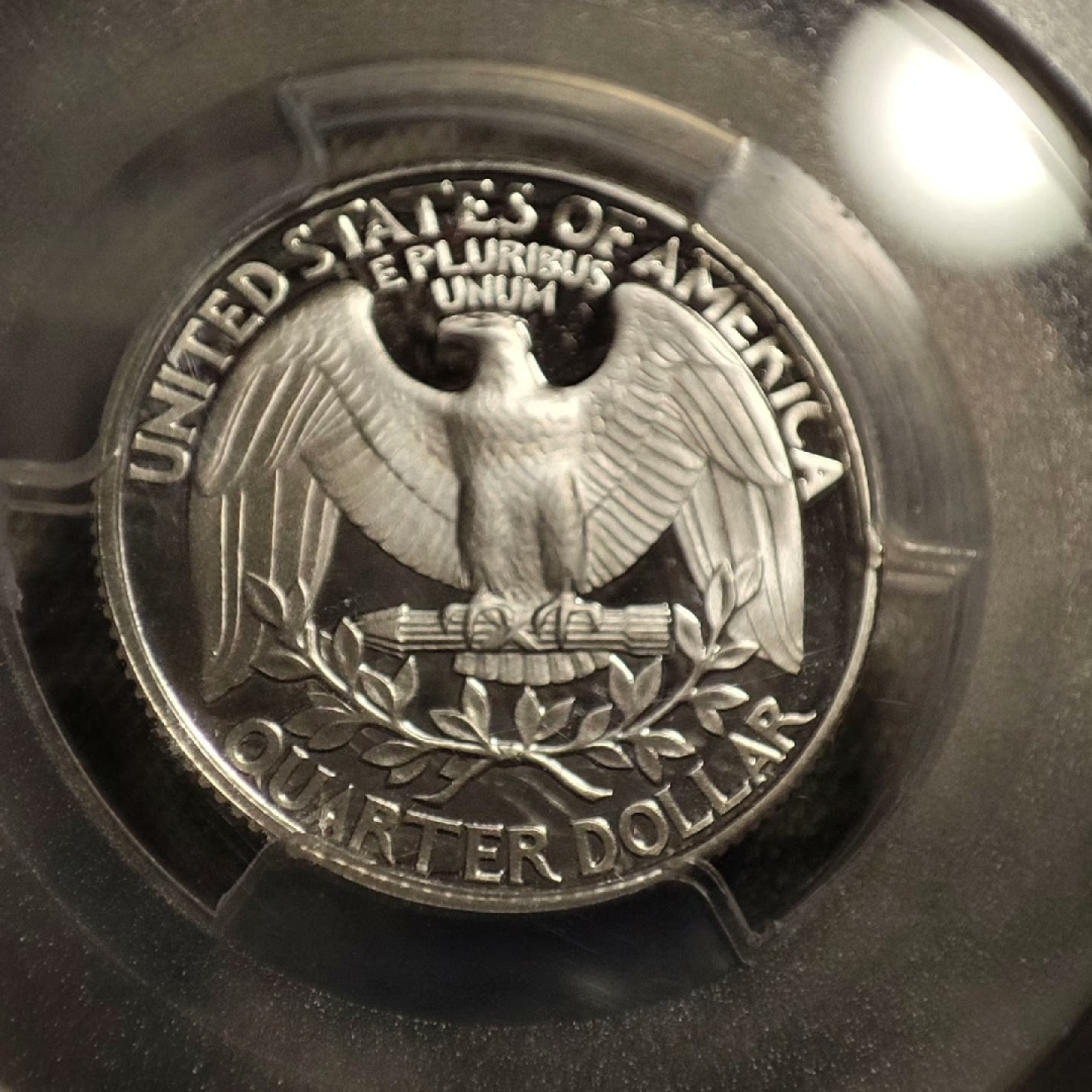 二月章牌清仓会 周五晚自动结拍 PCGS69分1992精制镜面银币华盛顿25分