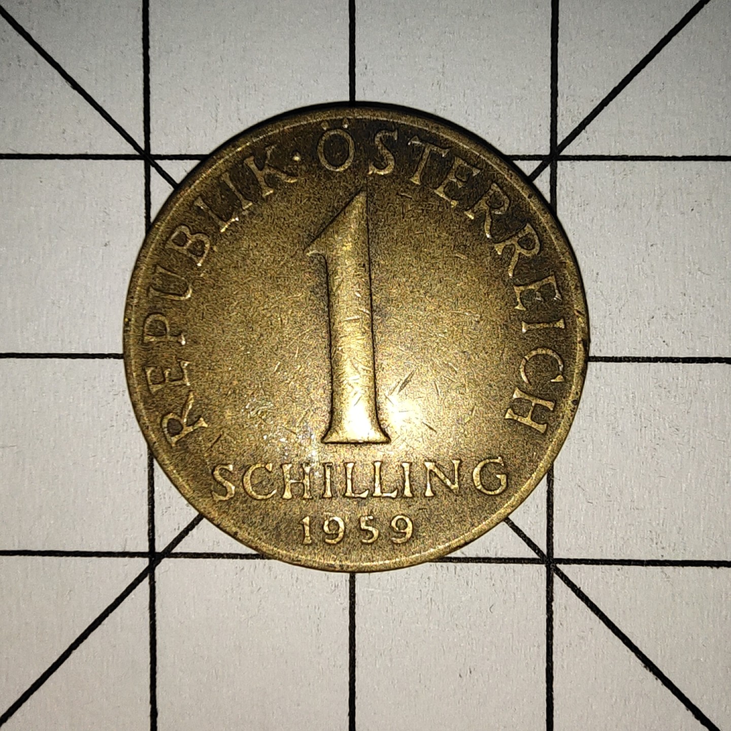 收藏之家世界硬币第11期(满20包邮，可多场累计。捡漏，无押金，无佣金) 奥地利1先令1959年