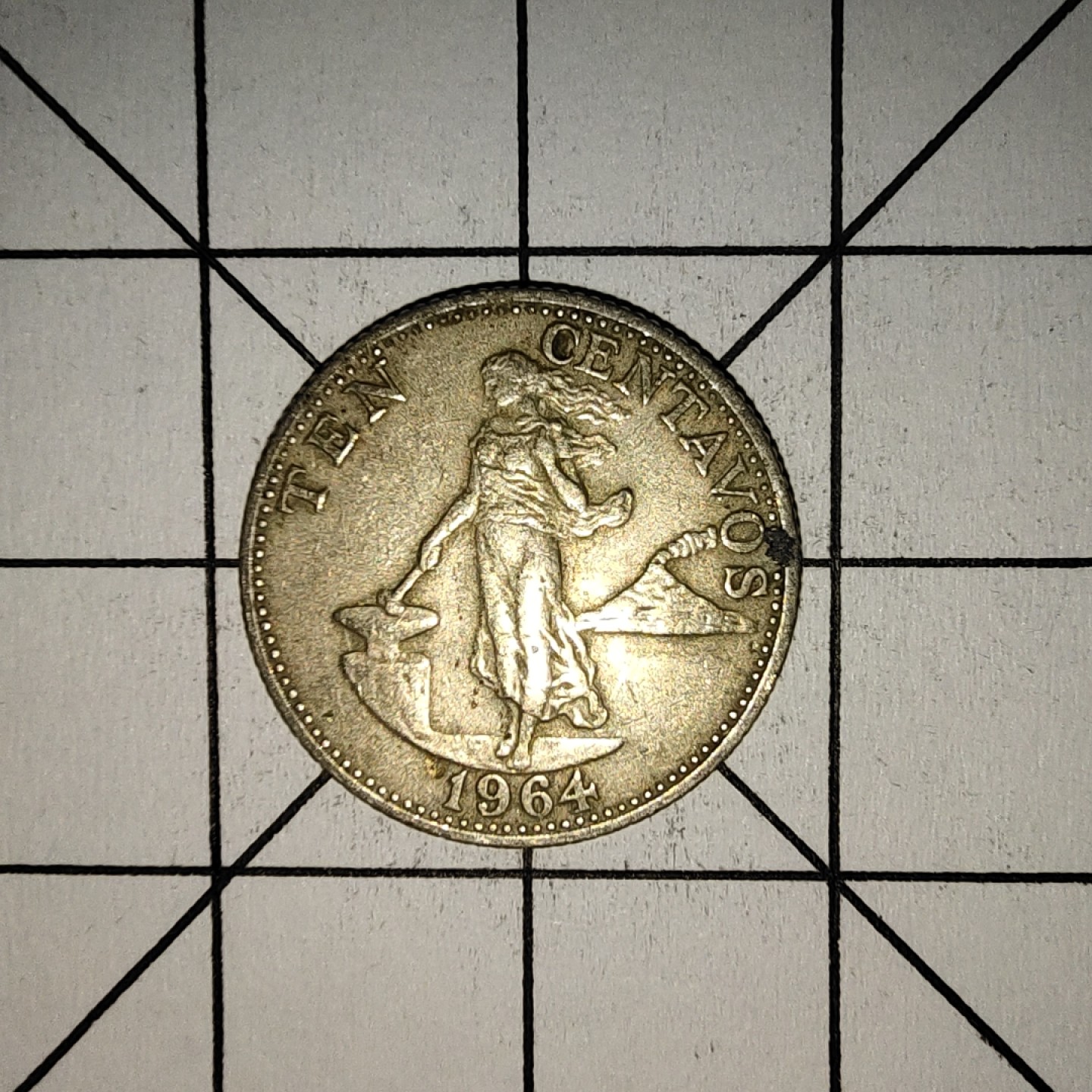 收藏之家世界硬币第11期(满20包邮，可多场累计。捡漏，无押金，无佣金) 菲律宾10分1964年