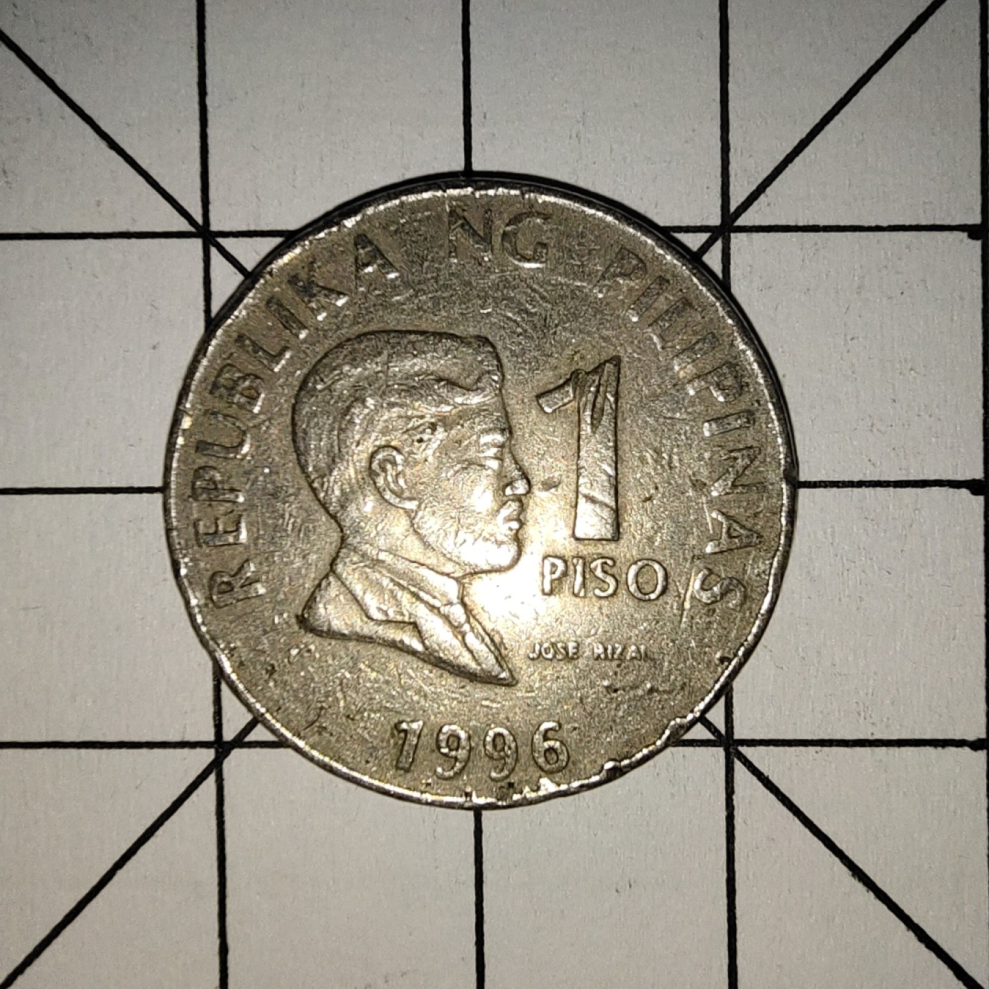 收藏之家世界硬币第11期(满20包邮，可多场累计。捡漏，无押金，无佣金) 菲律宾1比索1996年