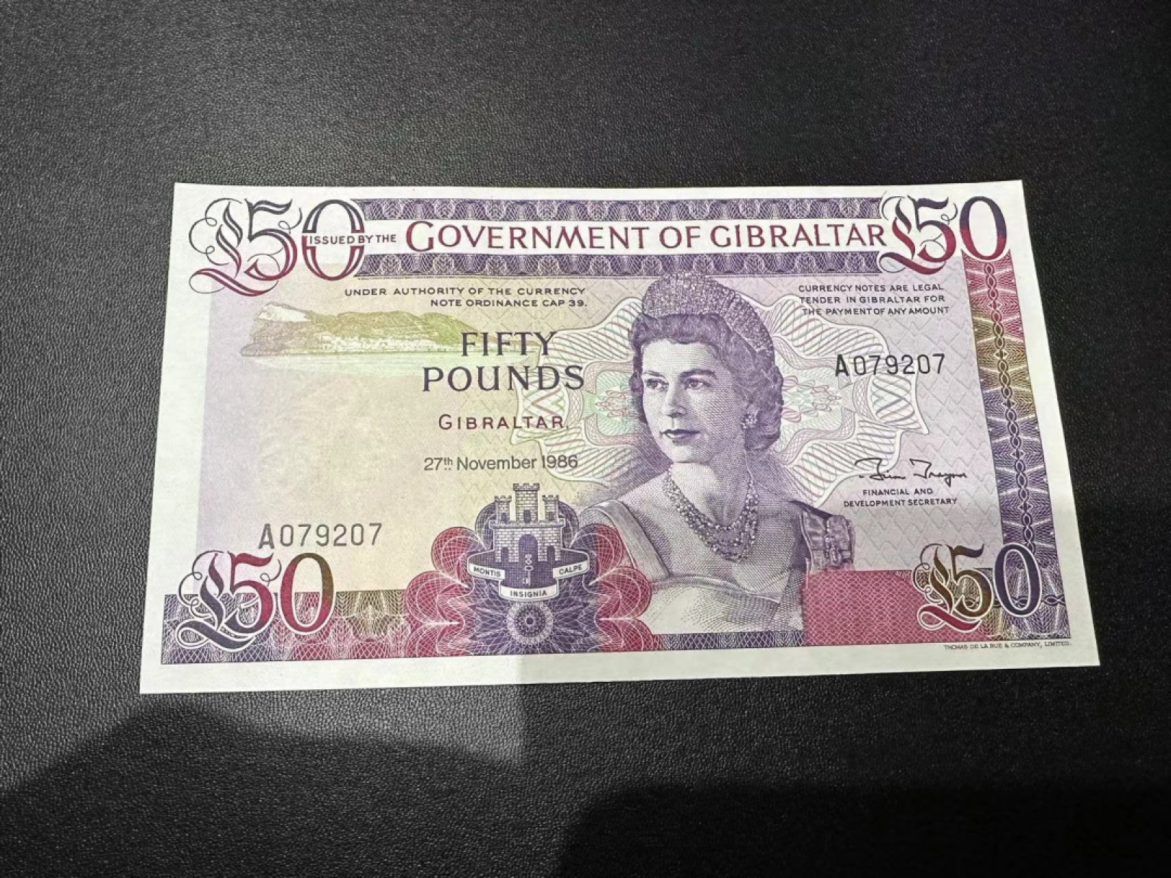 《外钞收藏家》第二百四十四期 连拍场二 1986年直布罗陀50镑 全新UNC A冠